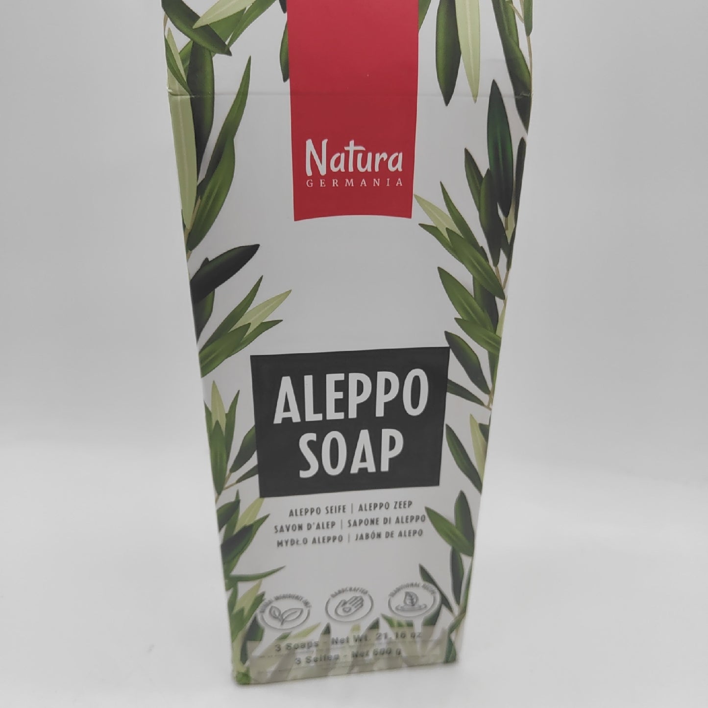 Natura Germania Seifenset Körperpflege Aleppo Seife 200 Gramm natürlich nachhaltig für Haut