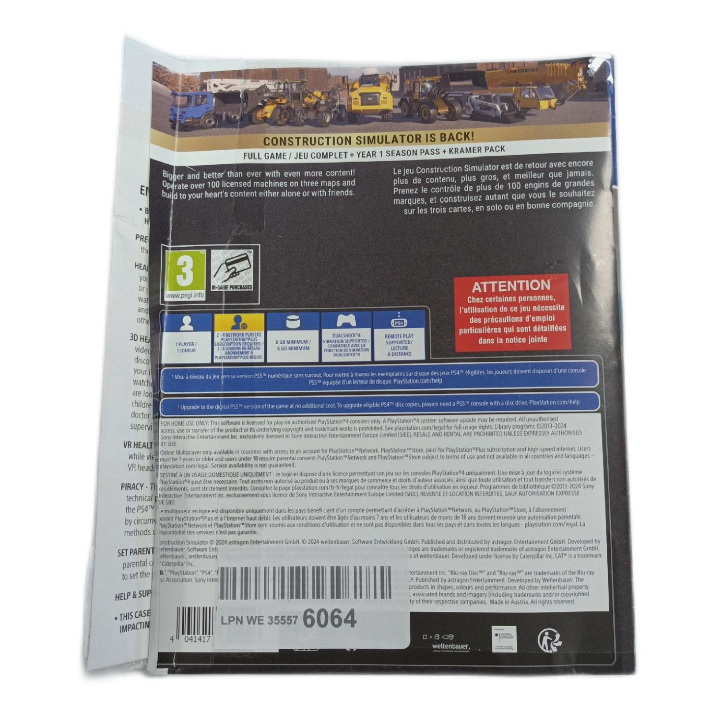 Construction Simulator PS4 Gold Edition Playstation Games ohne Huelle unvollstaendig