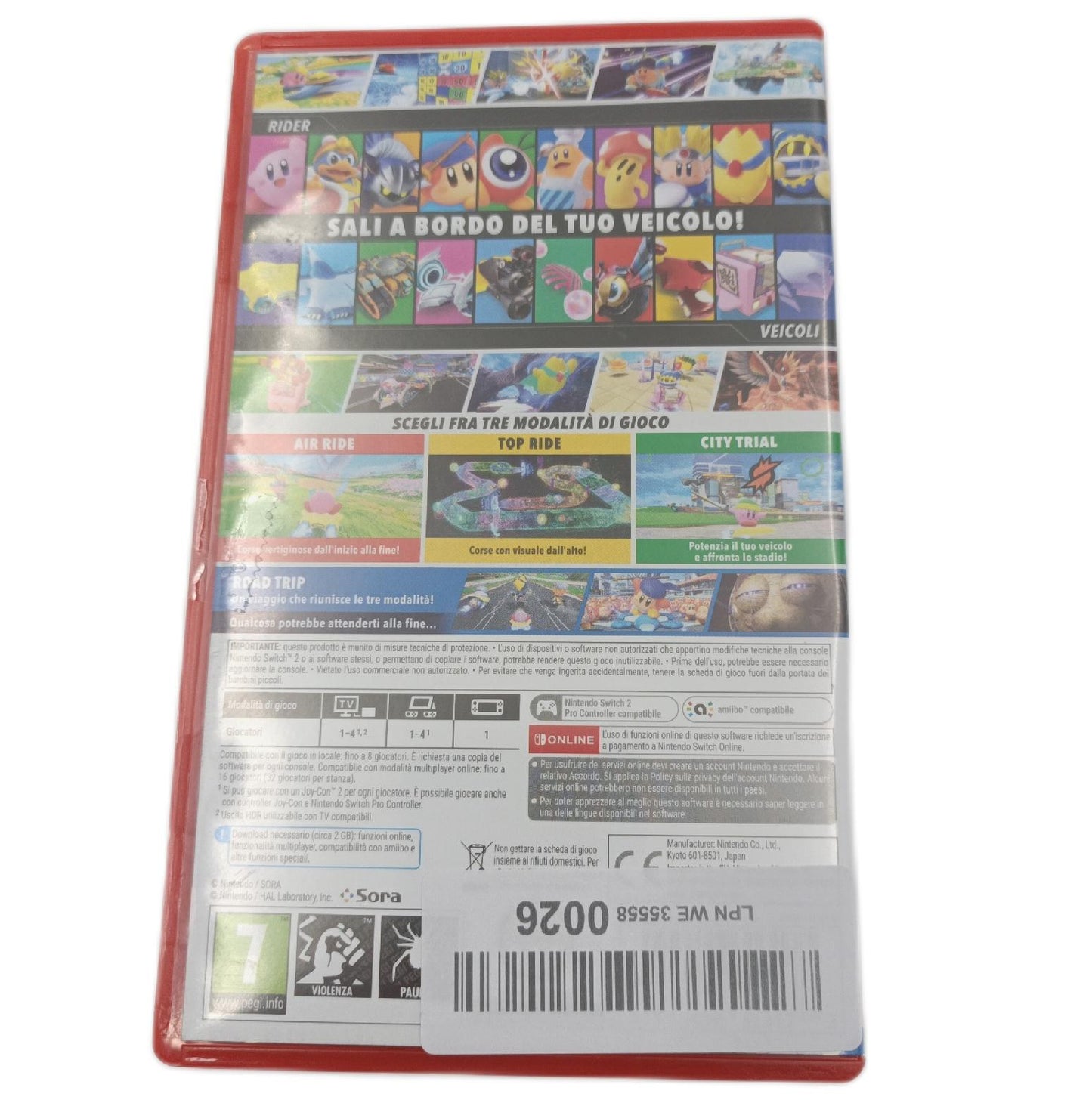 Kirby Air Riders Italienische Edition Nintendo Switch 2 USK 12 Pegi 7