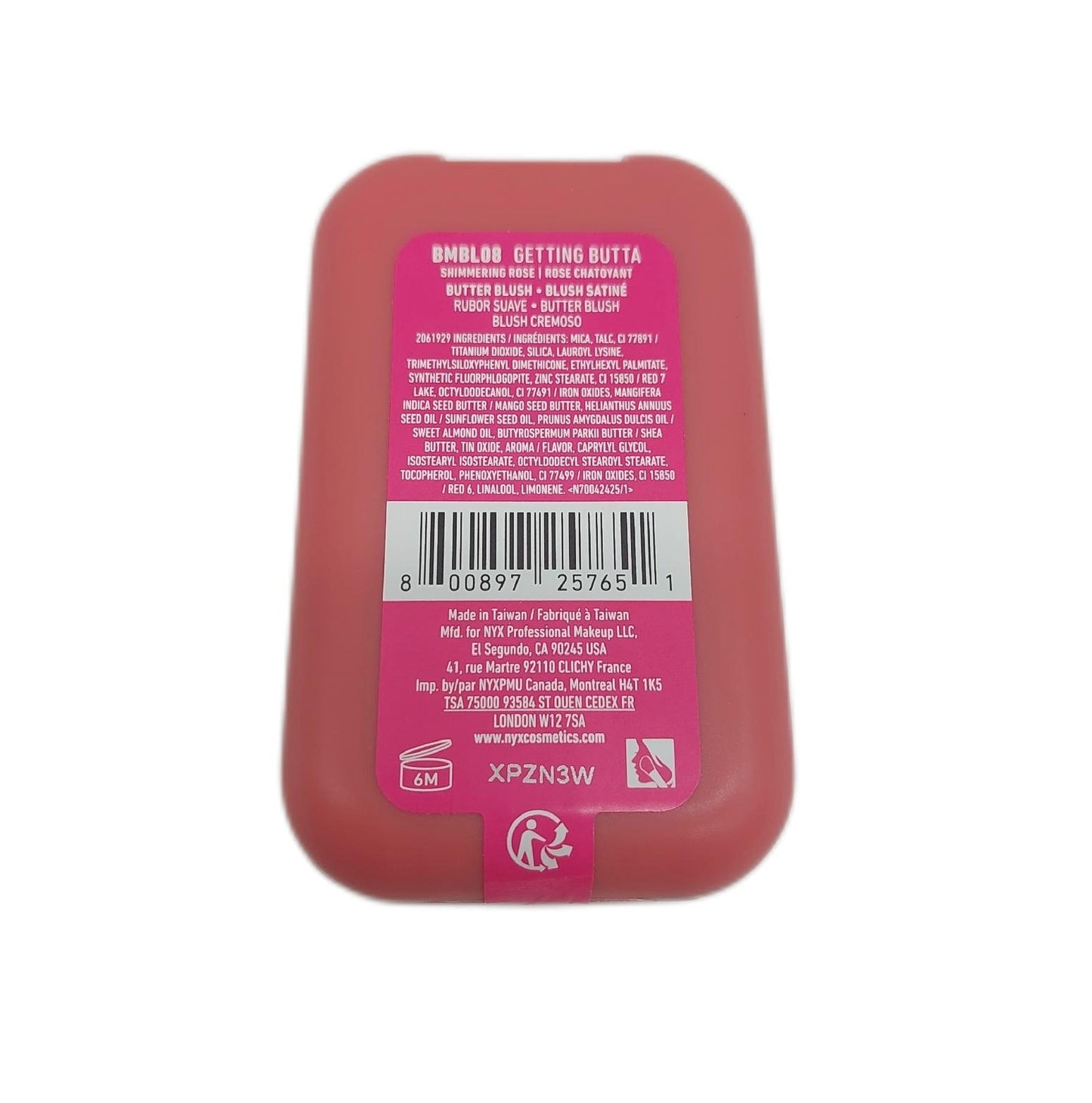 NYX Professional Makeup Rouge Make up Buttermelt Blush cremige Textur pflegend Shea Butter