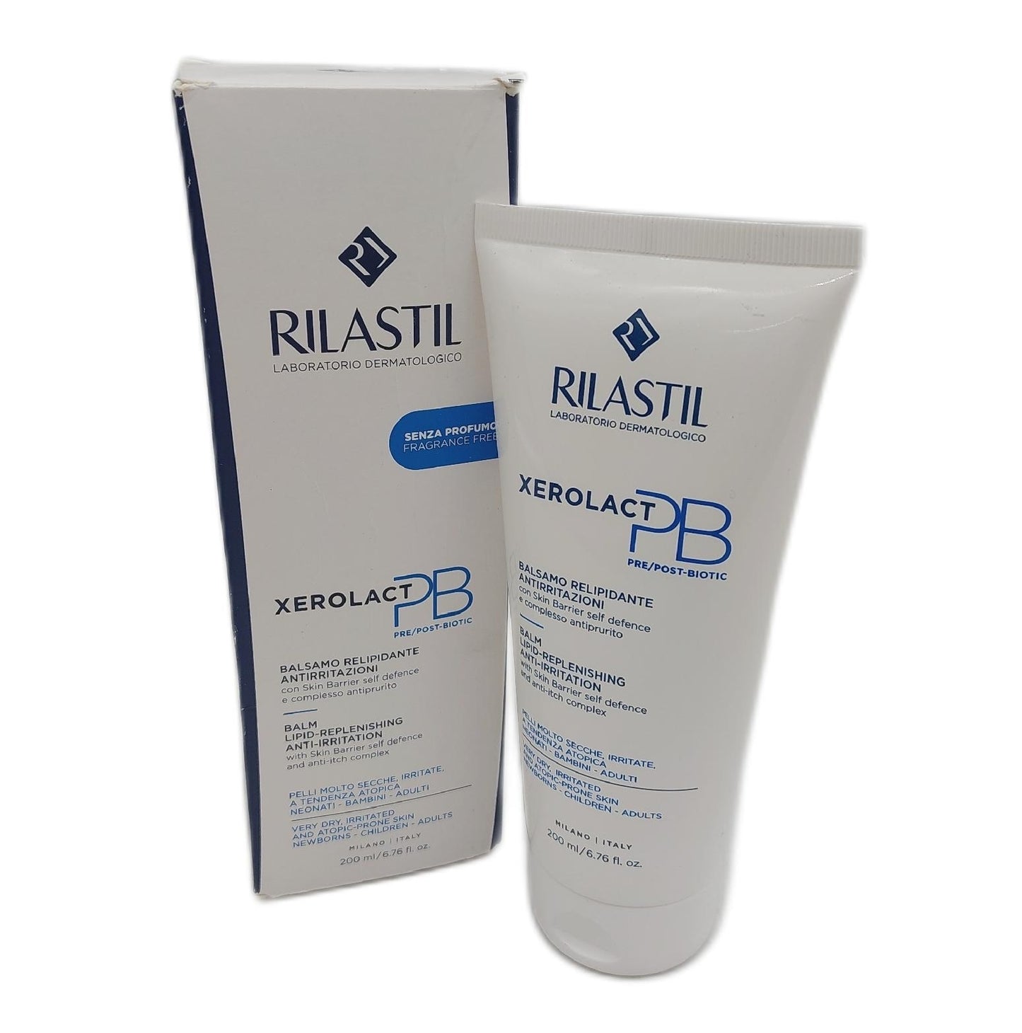 Rilastil Xerolact PB Balsam für Gesicht und Körper, regenerierend und reizlindernd.