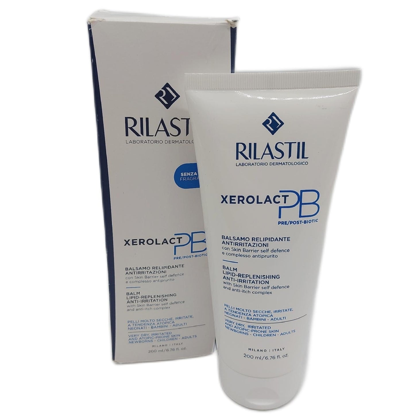 Rilastil Xerolact PB Balsam für Gesicht und Körper, regenerierend und reizlindernd.