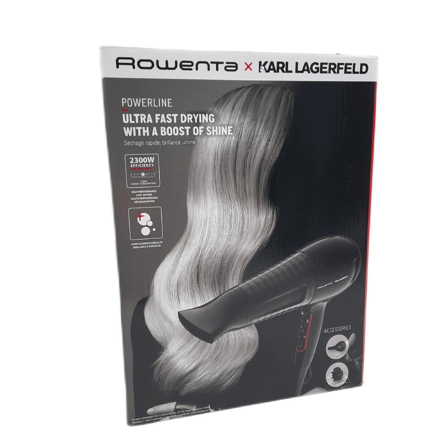 Rowenta x Karl Lagerfeld CV591L Powerline Haartrockner 2100W Ionen Booster Styling