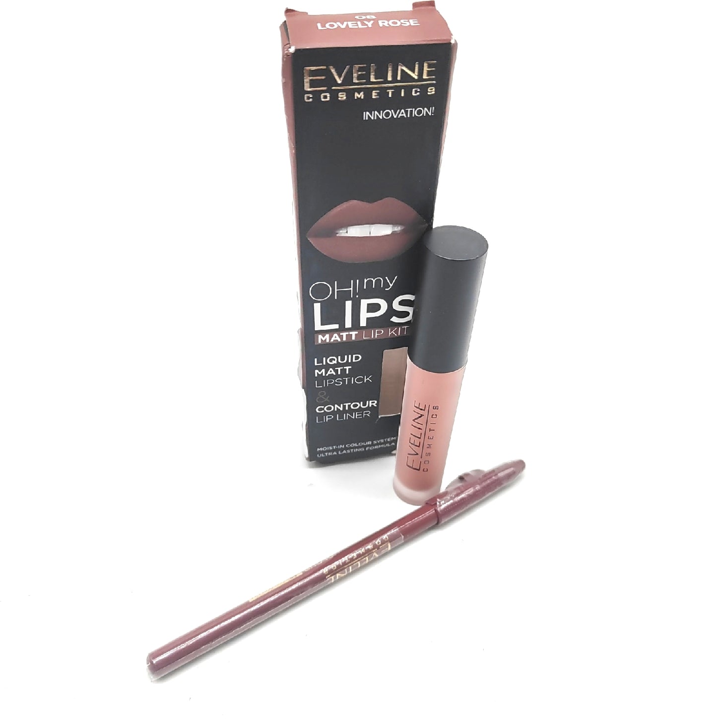 Eveline Cosmetics Lippenstift Lippen Make up Set 08 Matte Liquid Lippenpflege