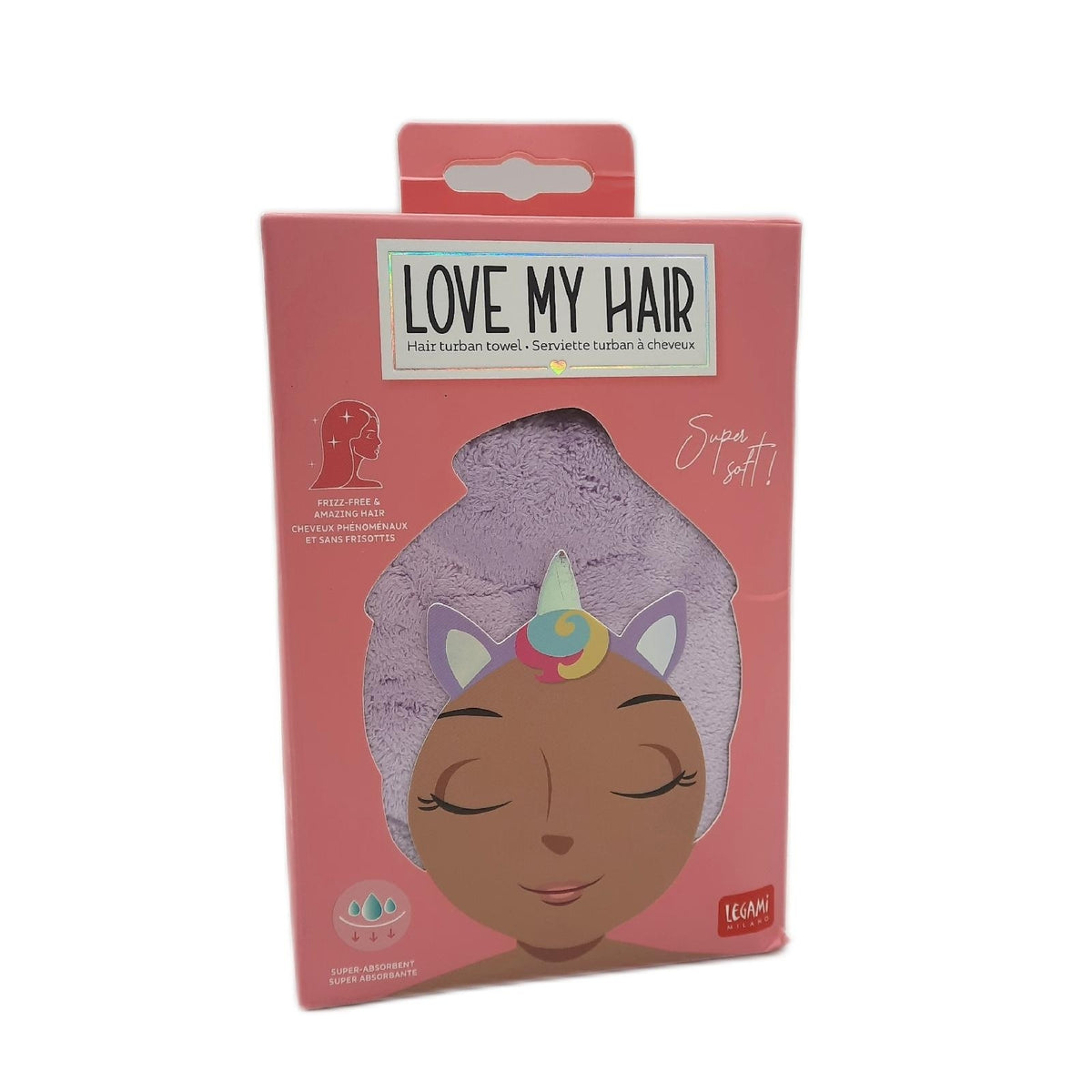 Legami My Hair Haarschleier Mikrofaser Schnelltrocknung Super Saugfähig Haartuch