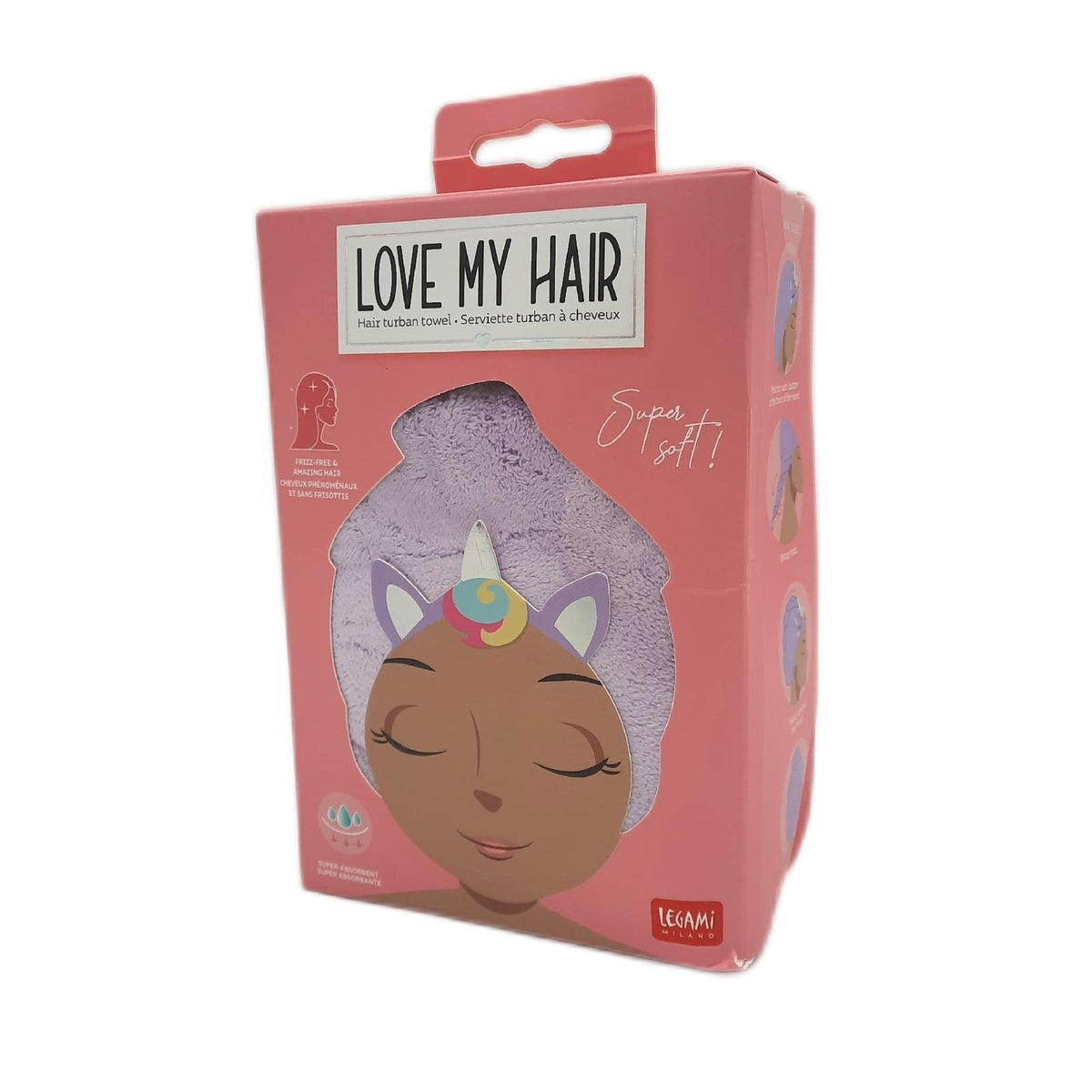 Legami My Hair Haarschleier Mikrofaser Schnelltrocknung Super Saugfähig Haartuch