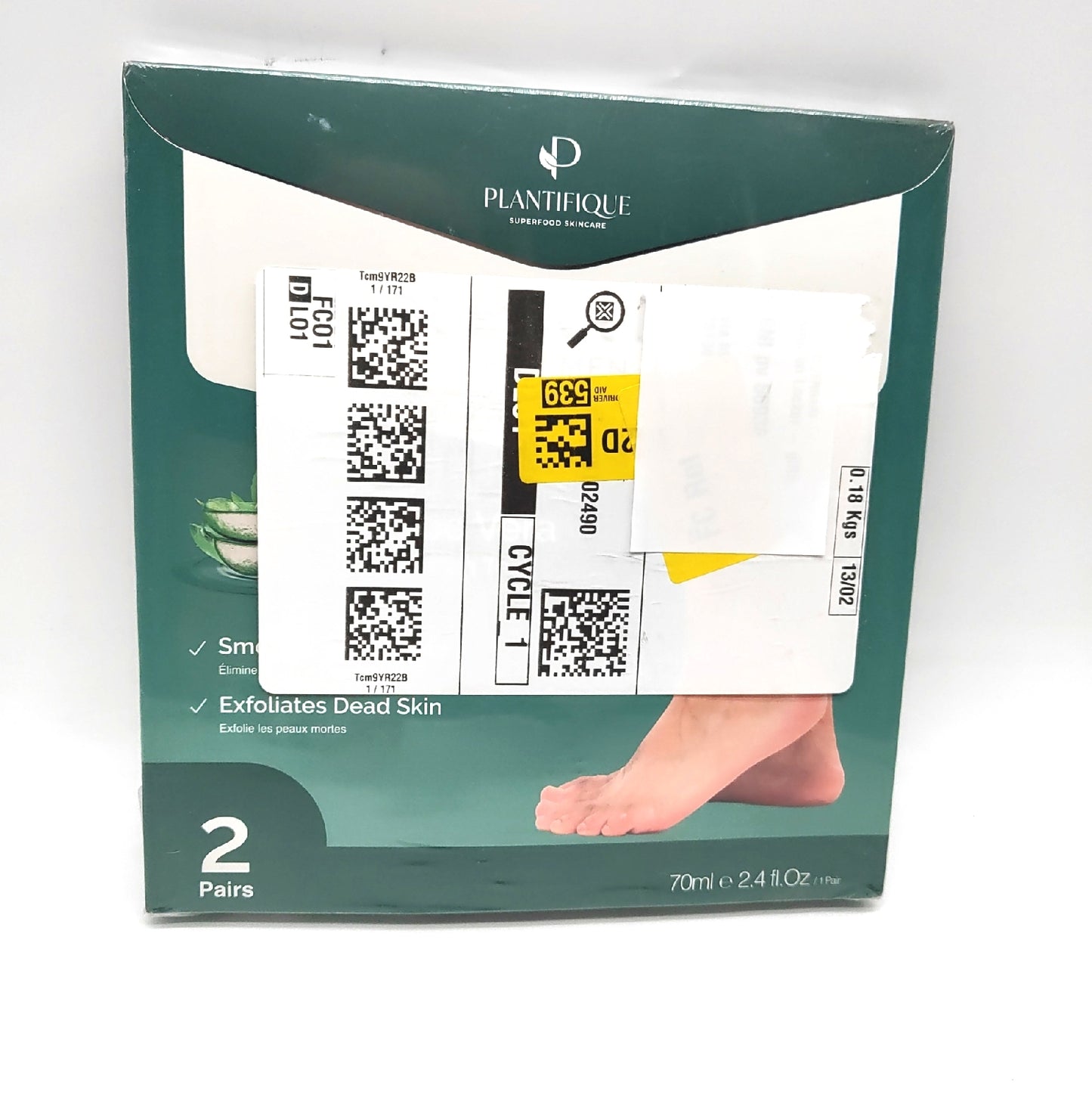 PLANTIFIQUE Peeling Fußmaske Körperpflege Peeling Fußpflege gegen Hornhaut Hüh