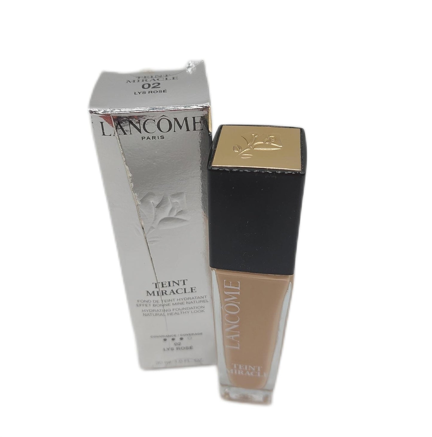 Lancôme Liquid Foundation Make up Teinte Miracle 02 Lys Rosé Perfekte Deckkraft Gesichtspf