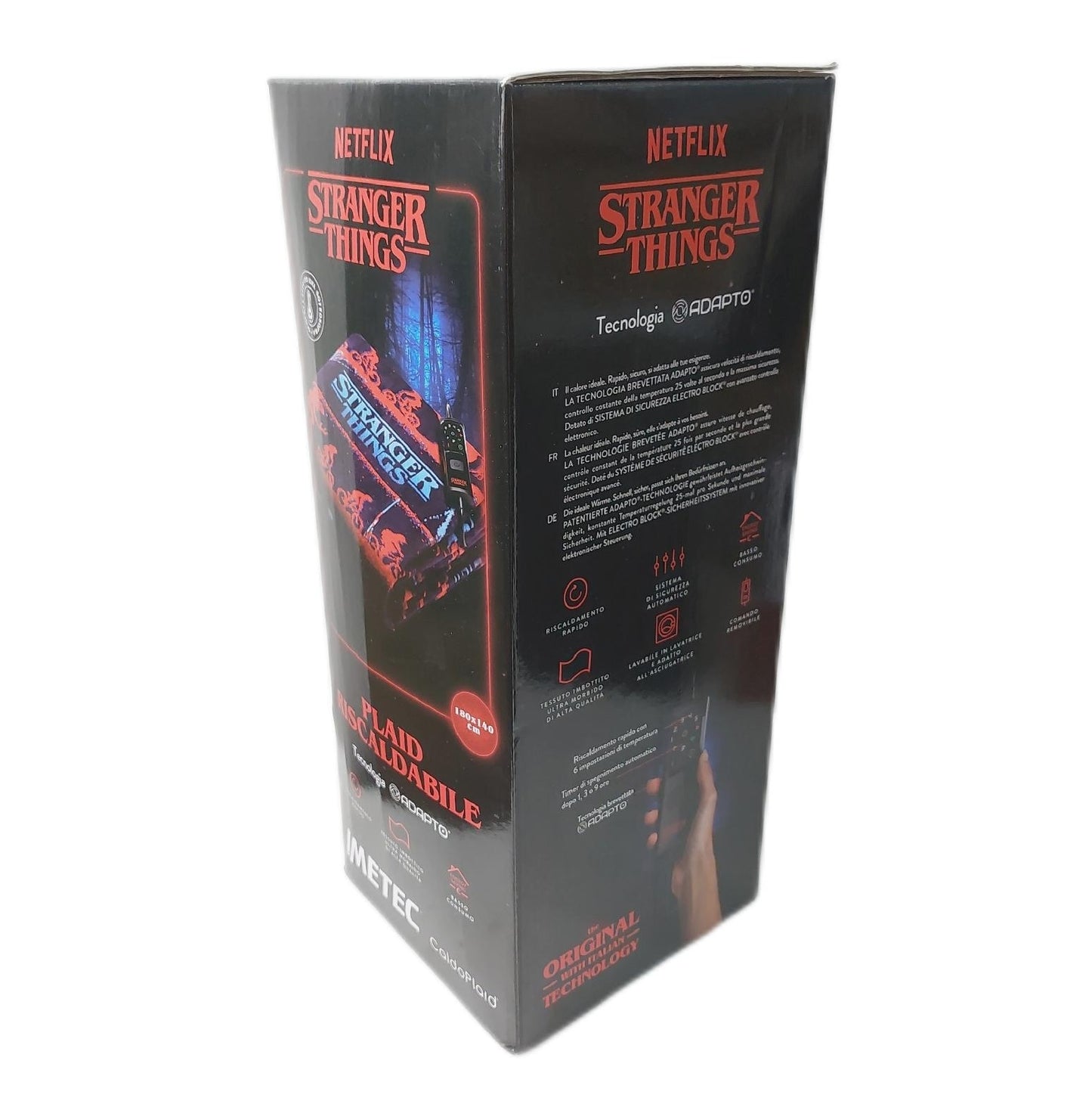 Imetec Heizbare Decke Heimtextilien CaldoPlaid Stranger Things XL Weich und