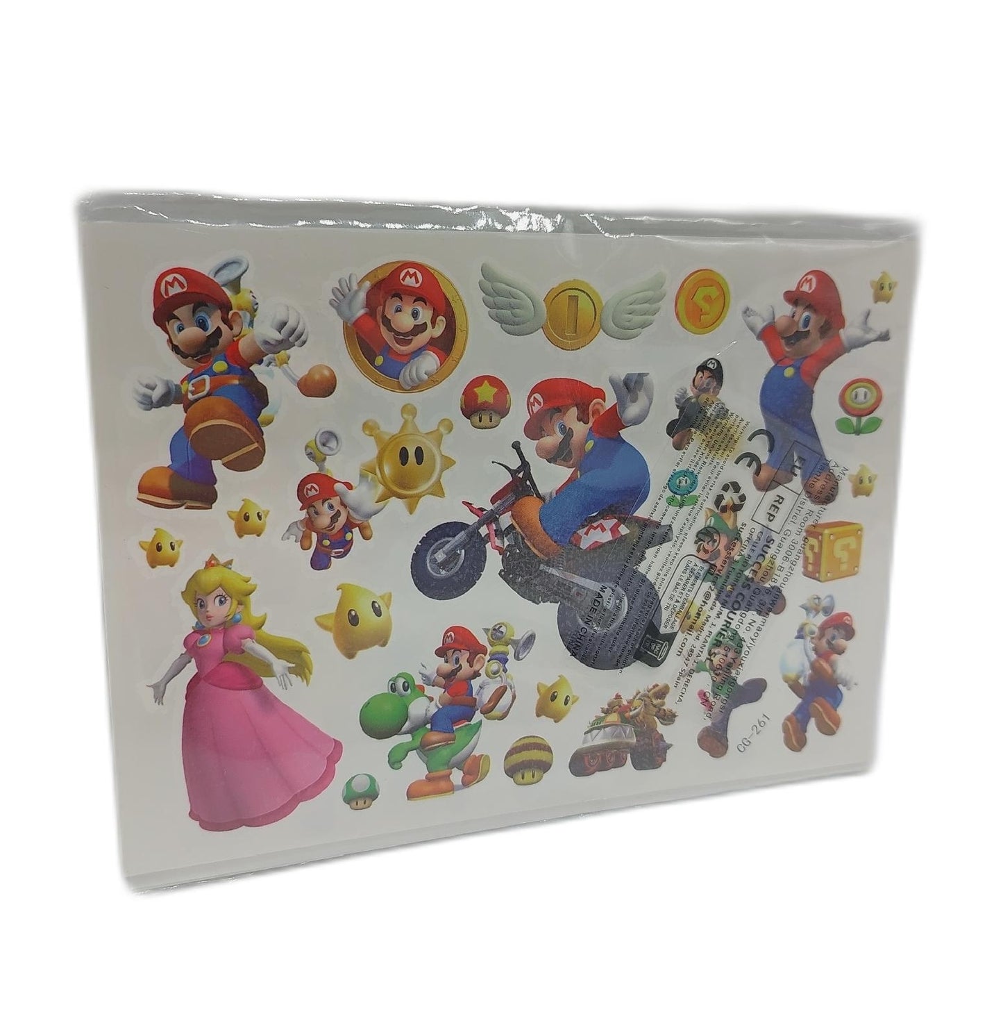 MLA Tattoo Set Kinder Super Mario 8 wasserfeste Bögen Mädchen Spaß Freizeitspaß