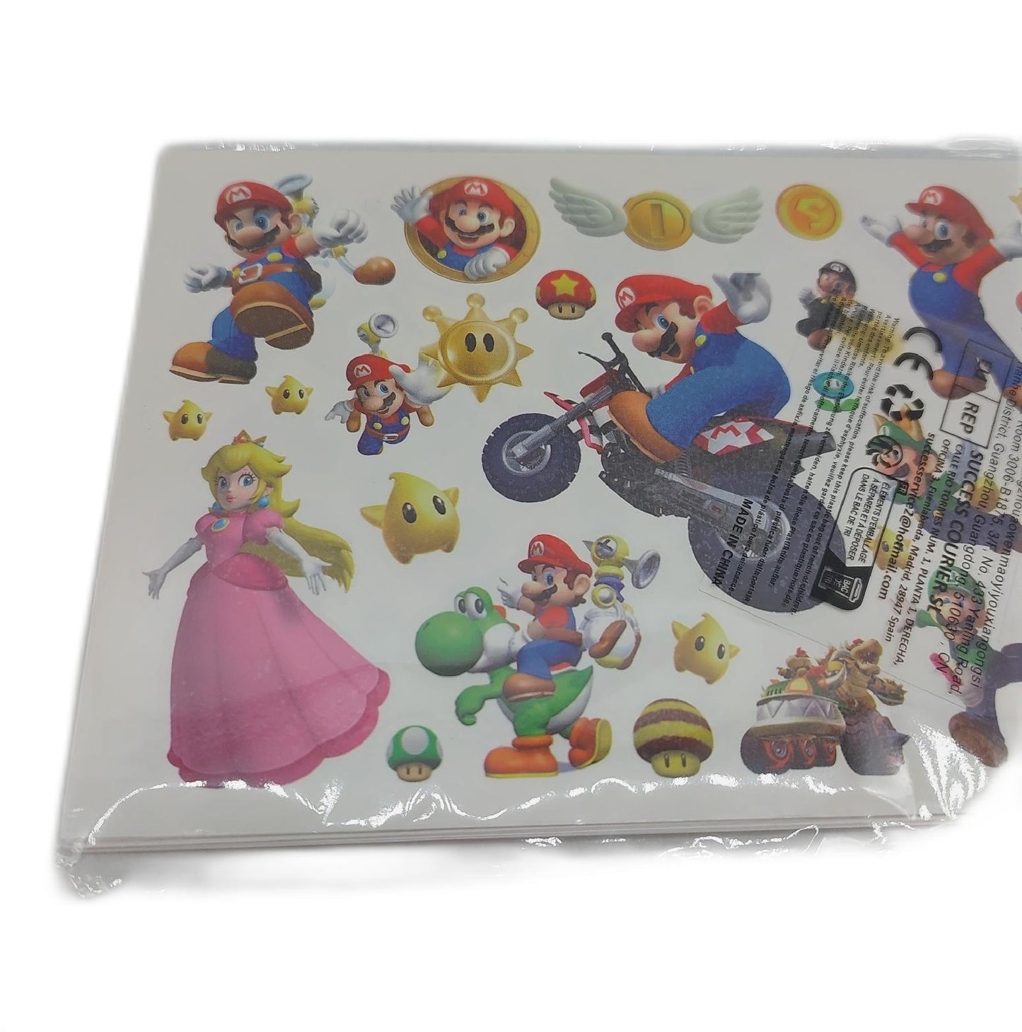 MLA Tattoo Set Kinder Super Mario 8 wasserfeste Bögen Mädchen Spaß Freizeitspaß