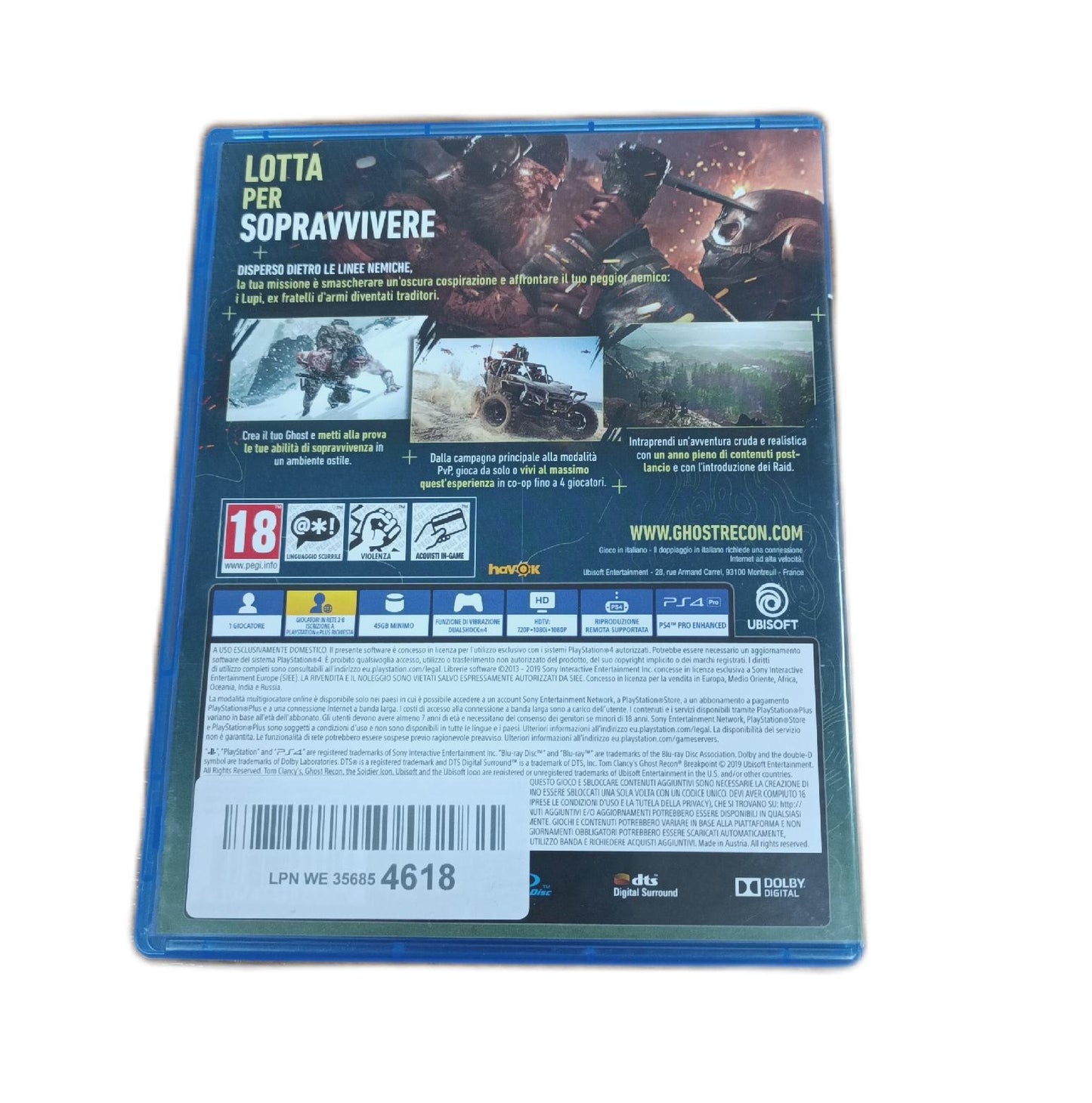 Tom Clancys Ghost Recon Breakpoint PlayStation 4 USK 18 italienische Edition