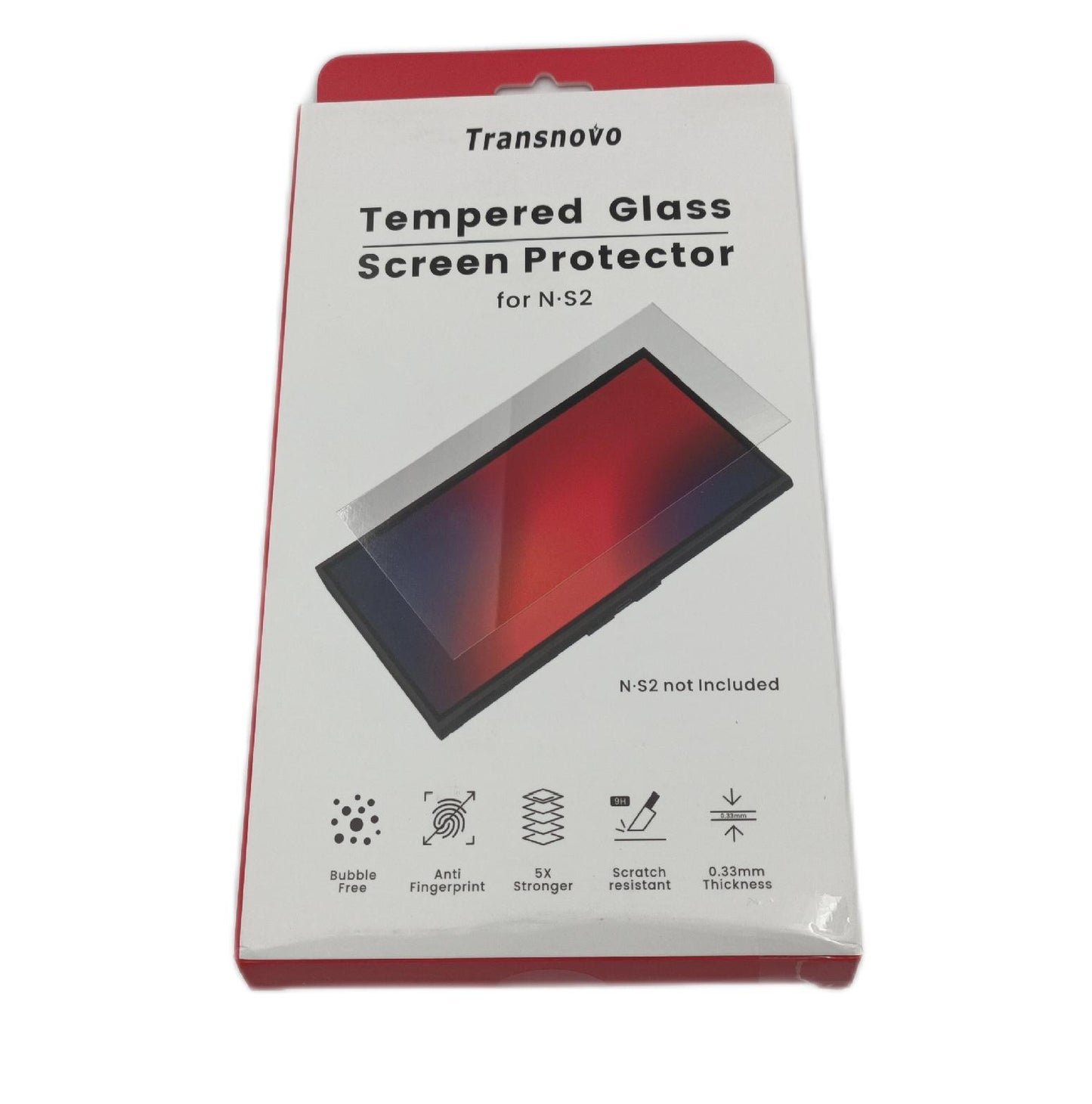 TRANSNOVO Displayschutzfolie Schutz Zubehör 2er Pack aus gehärtetem Glas entspiegelt für