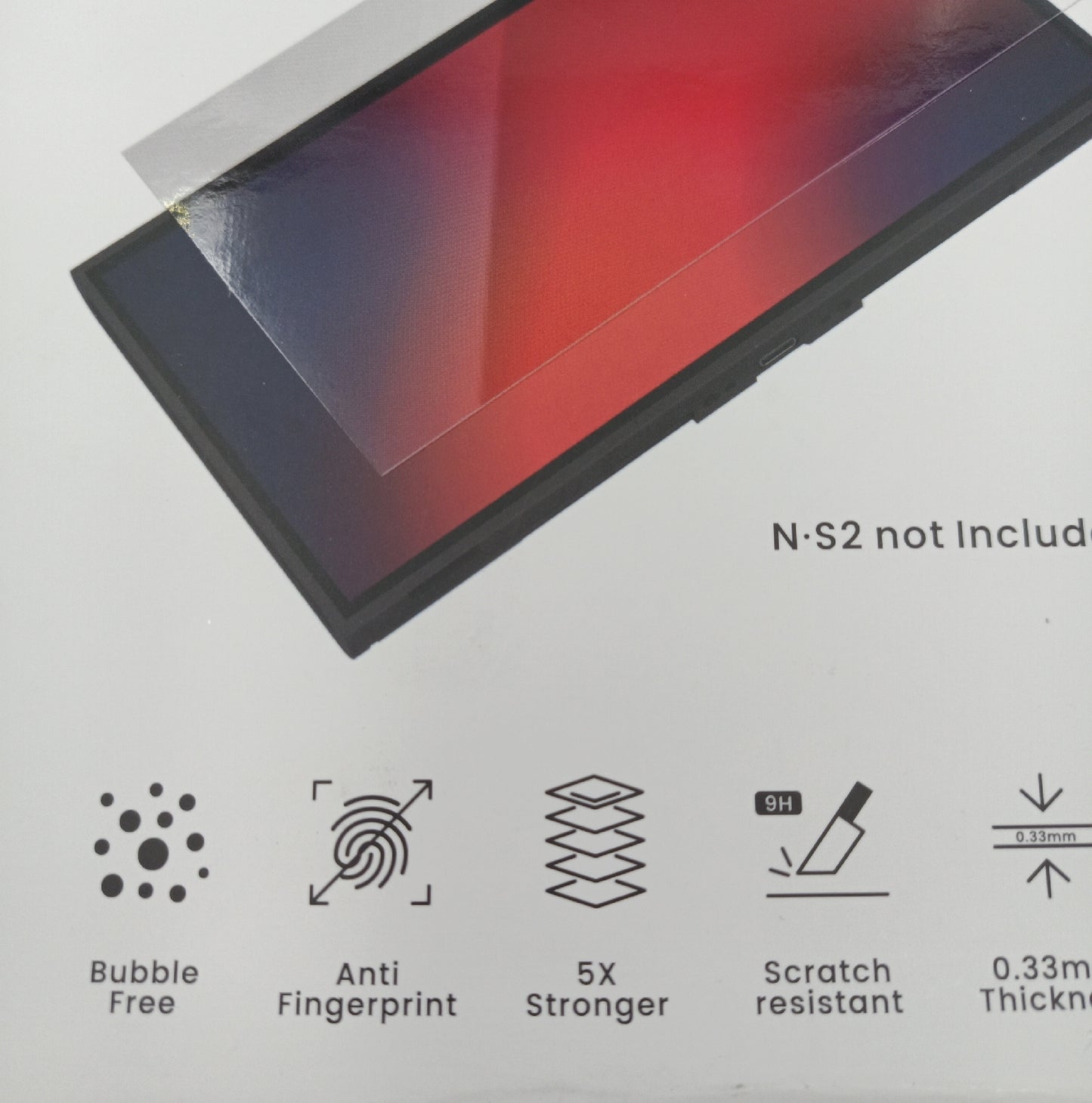 TRANSNOVO Displayschutzfolie Schutz Zubehör 2er Pack aus gehärtetem Glas entspiegelt für
