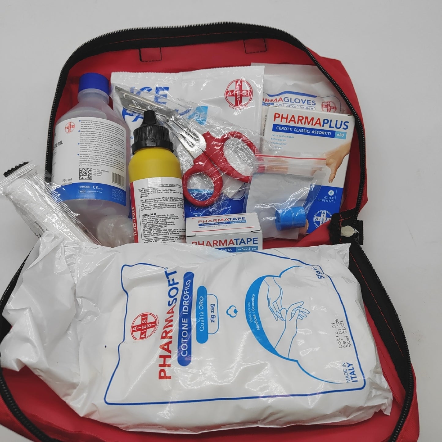 AIESI Erste-Hilfe-Kasten Tasche mit ANHANG 2 für Unternehmen mit weniger als