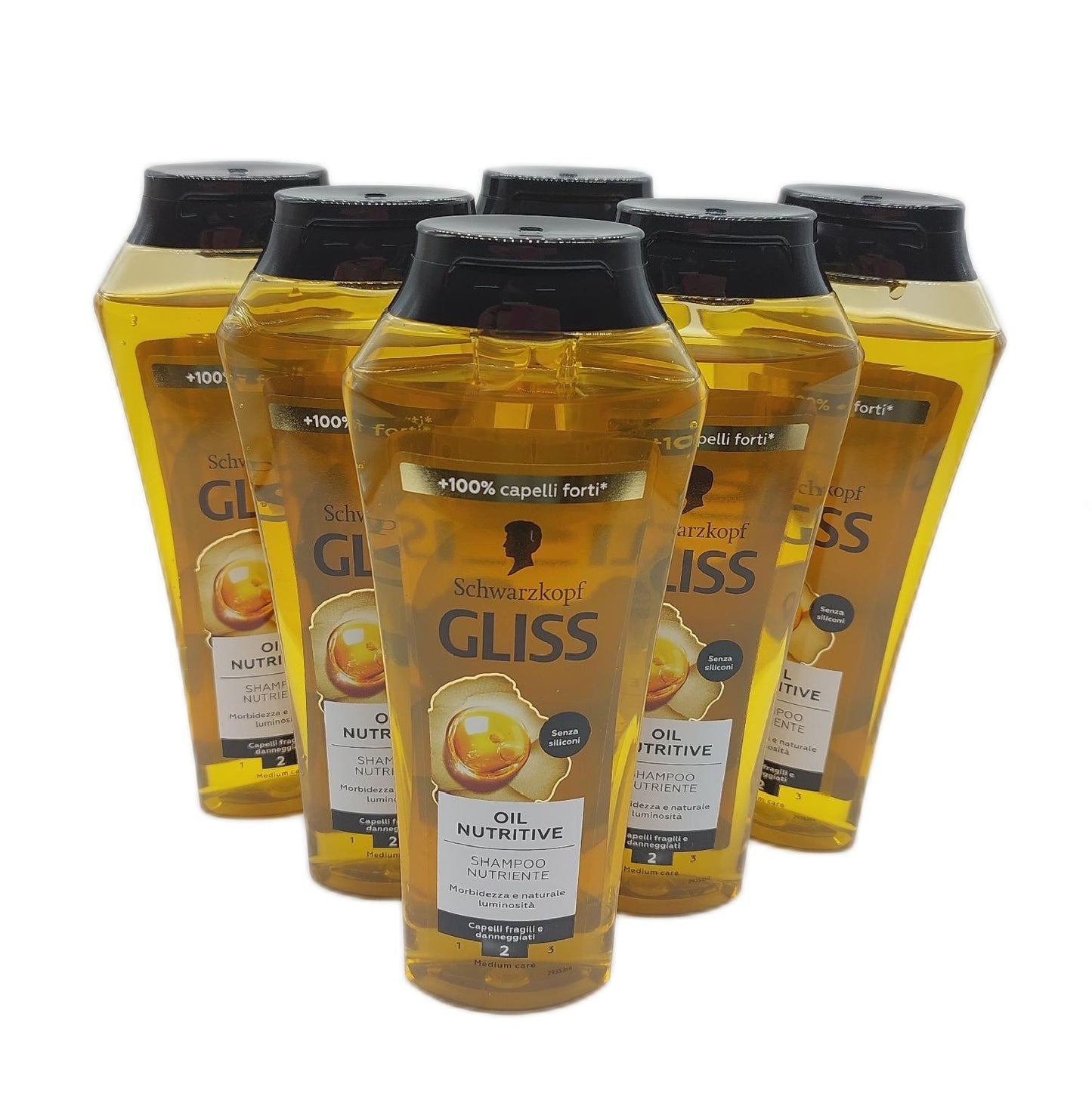 Schwarzkopf Gliss Oil Nährshampoo, 6er-Packung à 250 ml Shampoo