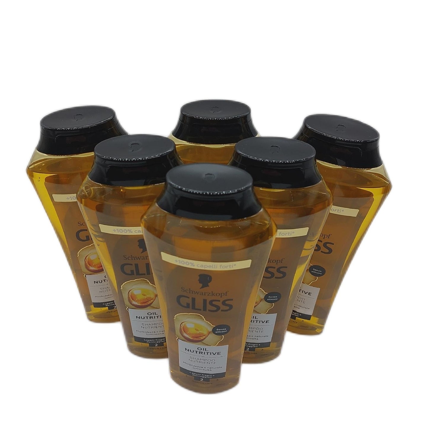 Schwarzkopf Gliss Oil Nährshampoo, 6er-Packung à 250 ml Shampoo