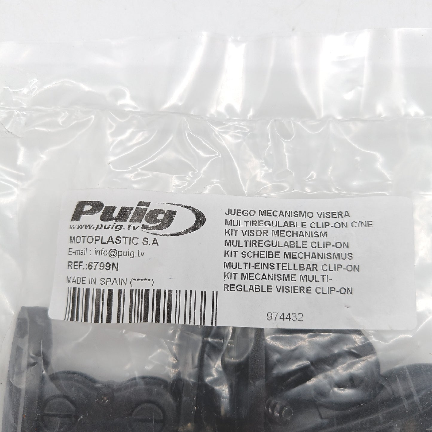 Puig Visier Motorrad Zubehör 6320W Mehrfach verstellbar Transparent Clip Ersatzteil