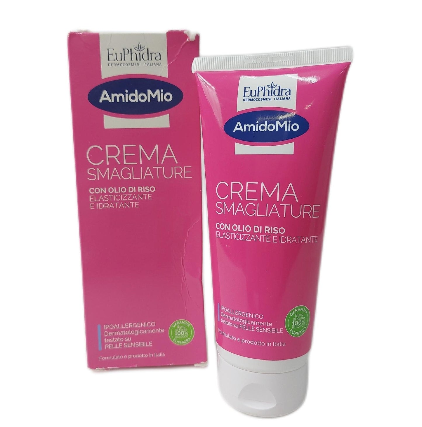 Amido Körpercreme Pflege Dehnungsstreifen mit Reisöl und Hyaluronsäure