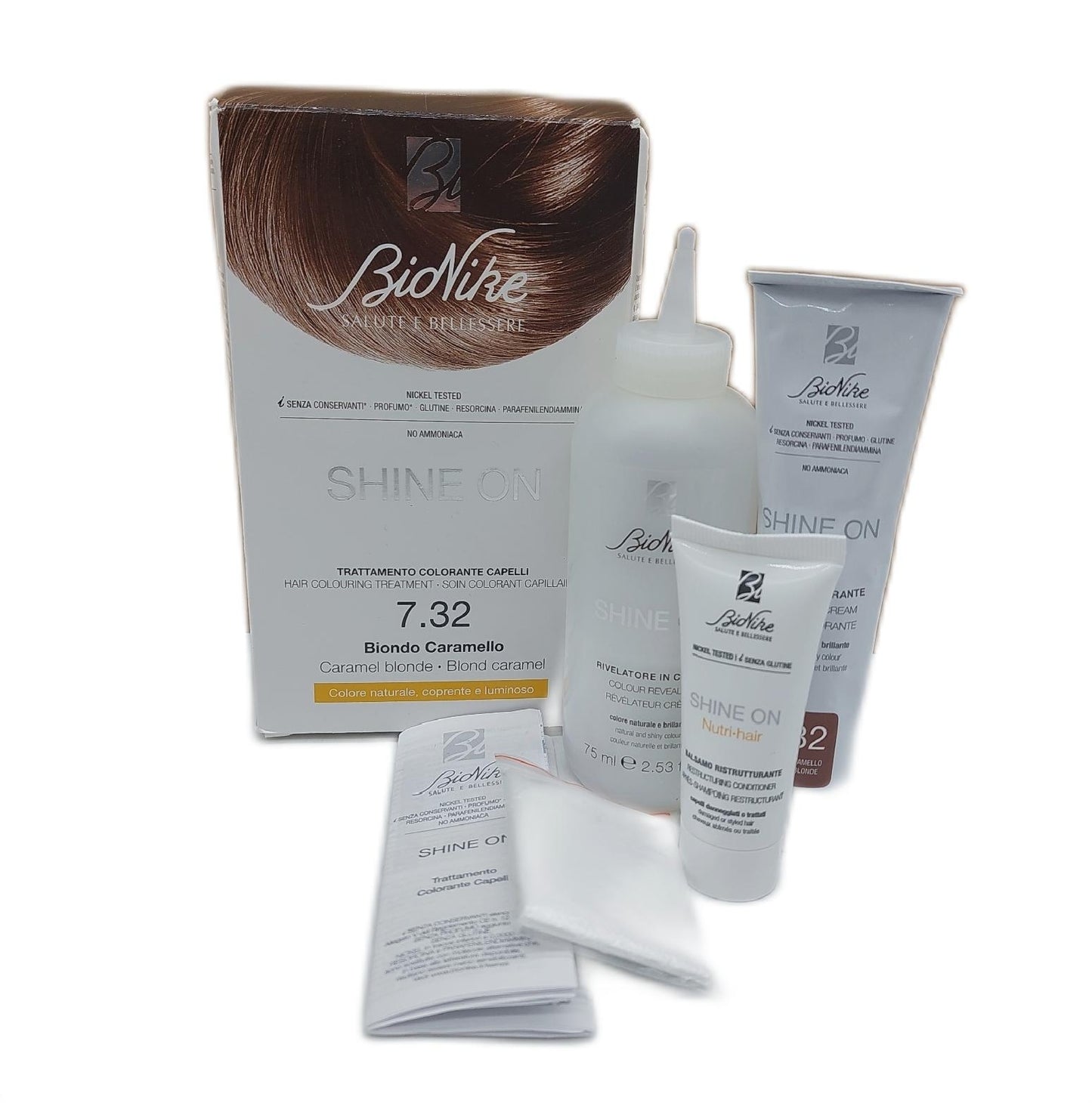Bionike Haarfarbenset Haarpflege Shine On für empfindliche Kopfhaut pflegend schonend intensiv