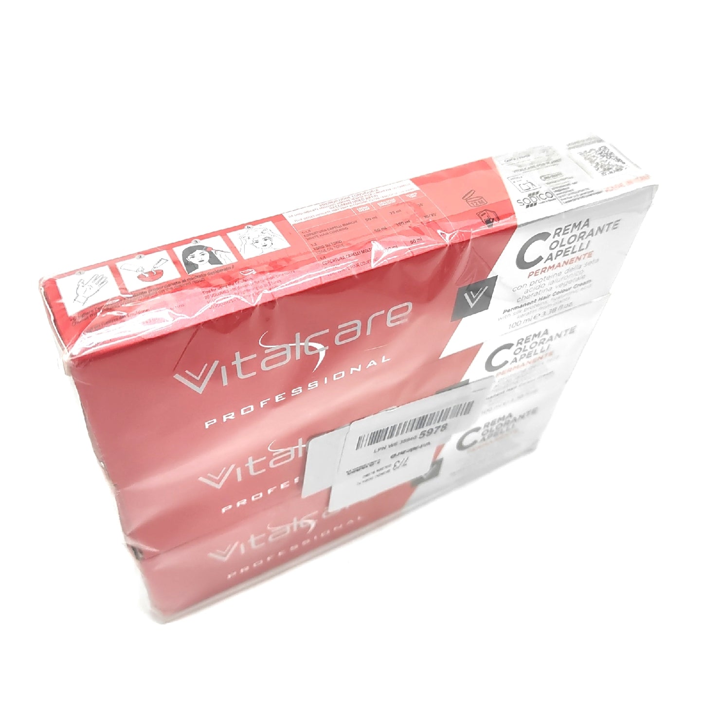 Vitalcare Haarfarbencreme Kosmetik Permanent Farbencreme für professionelle Anwendung