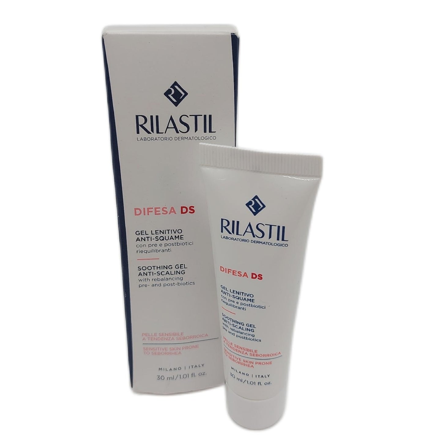 Rilastil Gel Gesicht und Kopfhaut Pflege Difesa DS Beruhigend Anti Schuppen Lotion