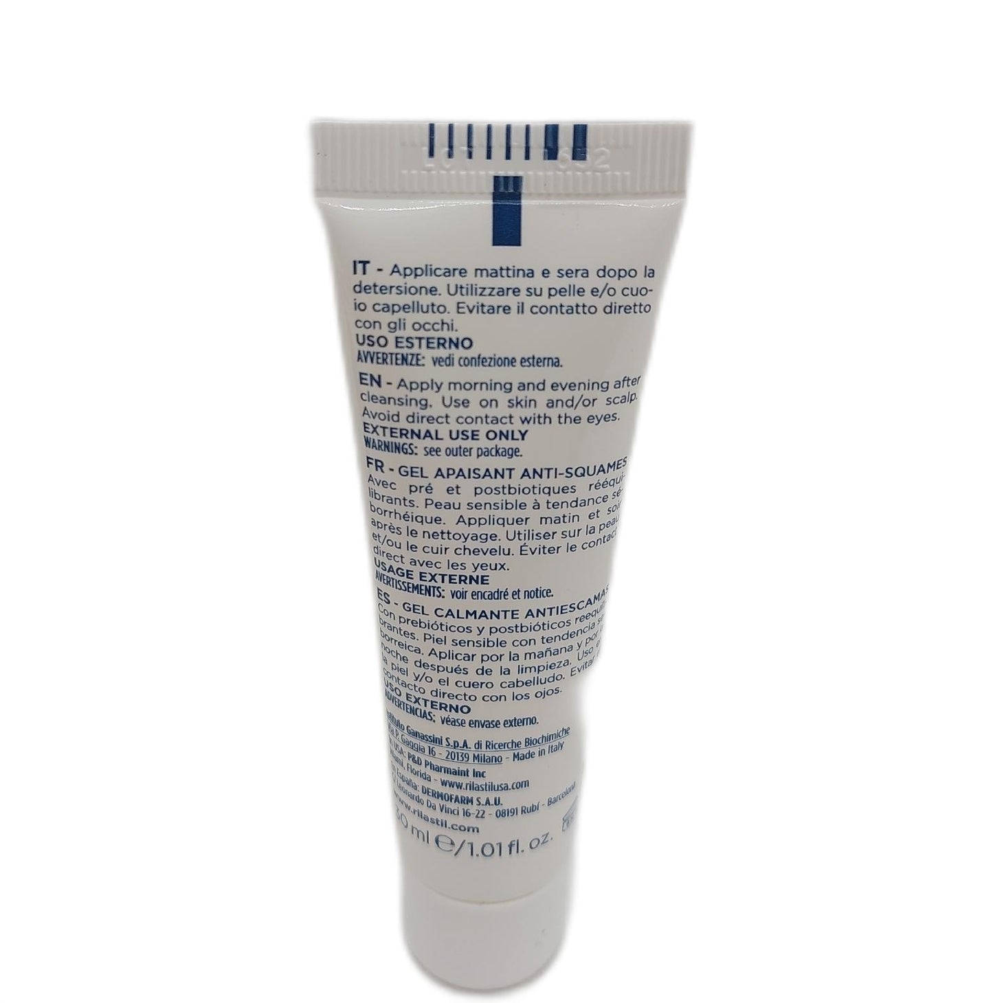 Rilastil Gel Gesicht und Kopfhaut Pflege Difesa DS Beruhigend Anti Schuppen Lotion