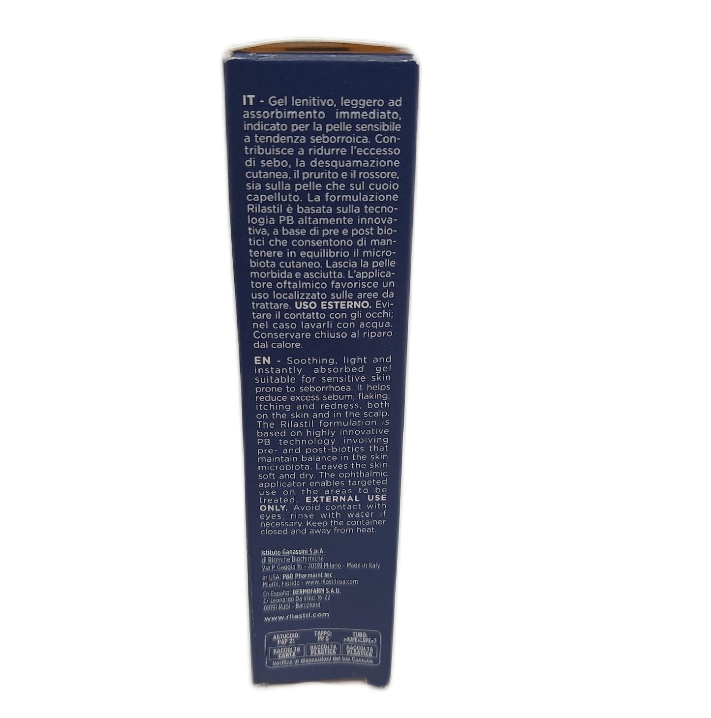 Rilastil Gel Gesicht und Kopfhaut Pflege Difesa DS Beruhigend Anti Schuppen Lotion