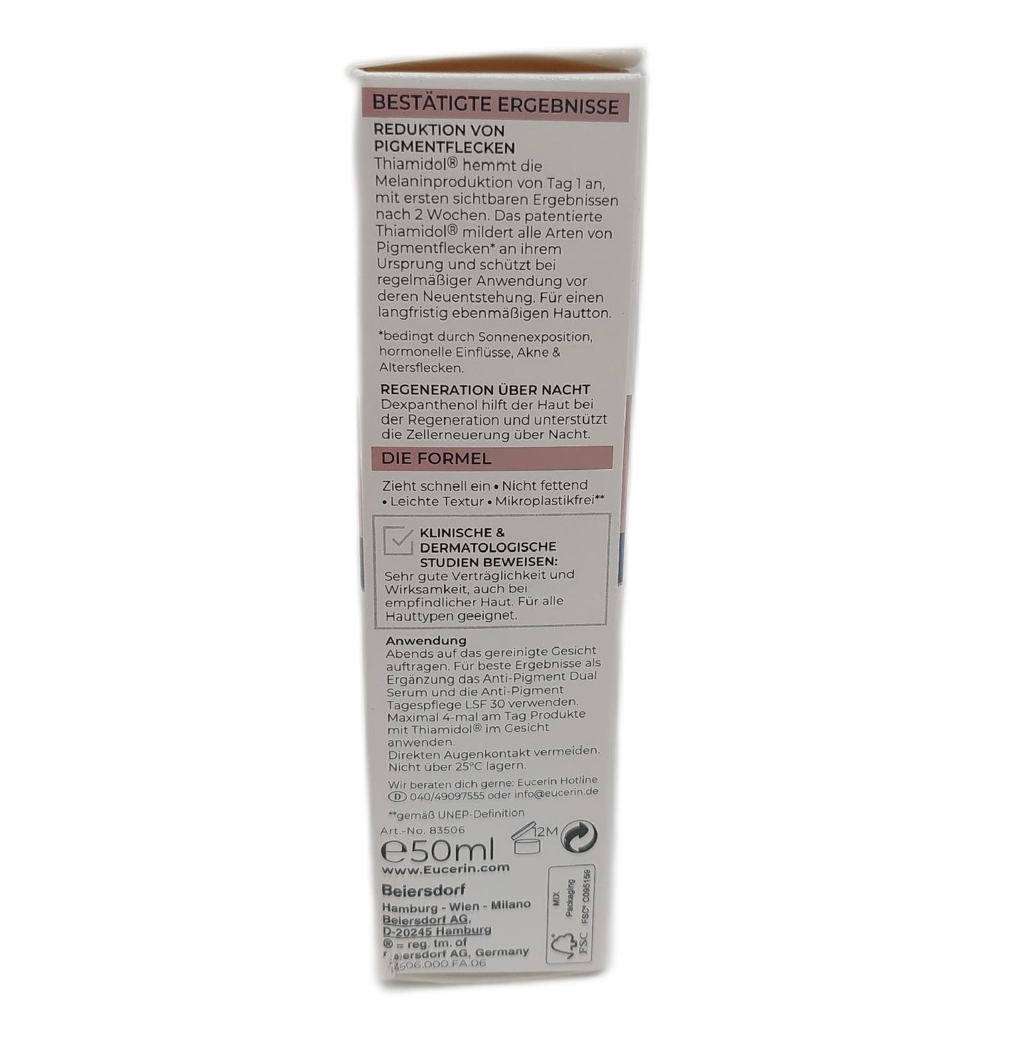 Eucerin Nachtcreme Gesichtspflege Anti Pigment 50 ml Anti Flecken Pflege für
