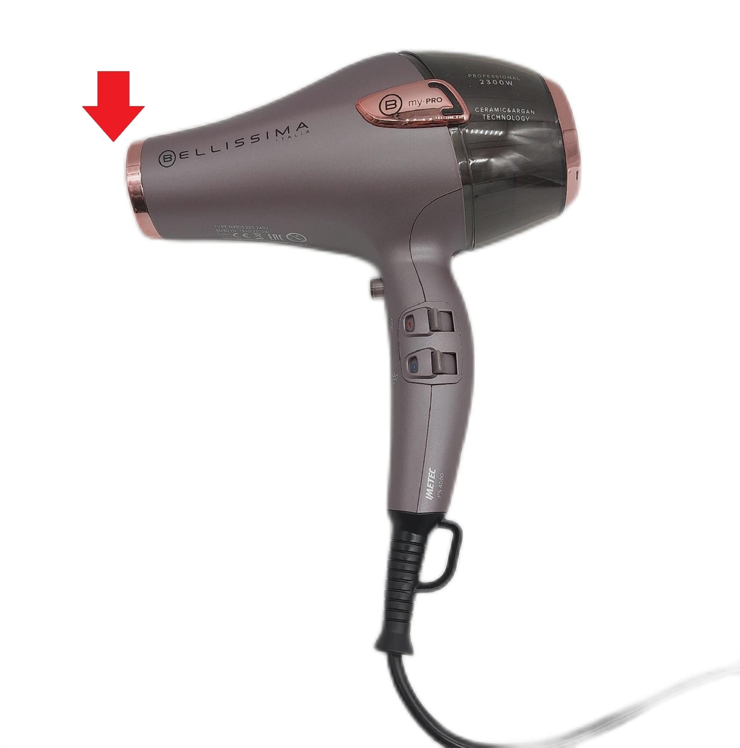 Bellissima Imetec Keramik Professionelle Haartrockner Aufsätze fehlen