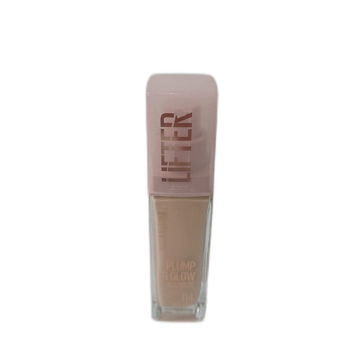Maybelline New York Lifter Foundation Make-up-Grundierung, belebt und hellt sofort auf, einheitliches Finish, angereichert mit Niacinamid und Hyaluronsäure, Farbton 114-30 ml