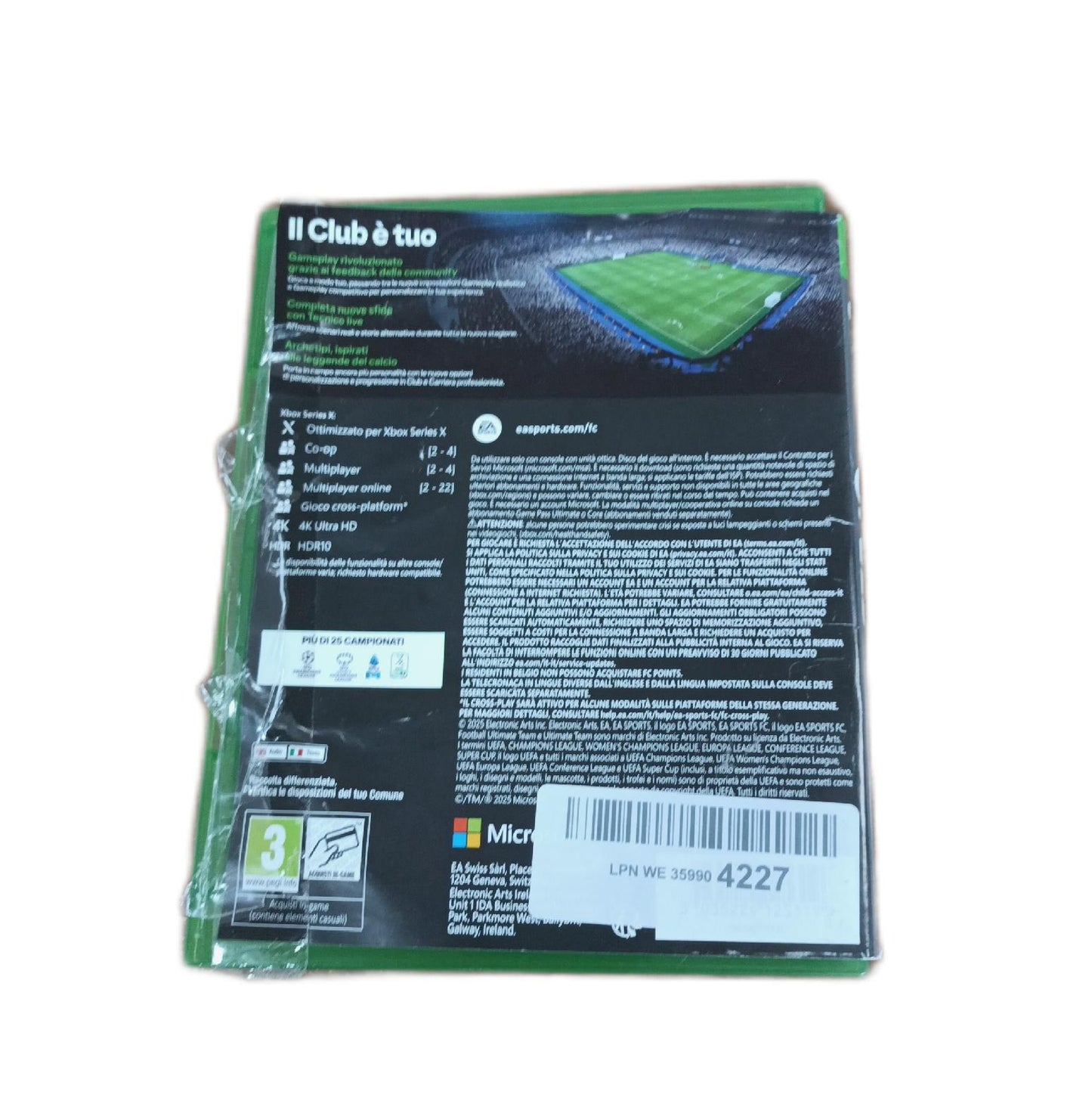 FC26 XBox Series X, XBox One, Italienische Edition USK 12 Transportschaden