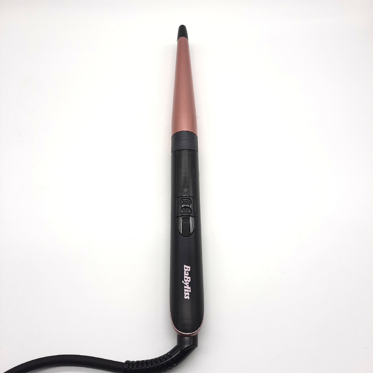 BaByliss Rose Quartz Conical Wand – 13-25mm Lockenstab für natürliche Wellen und Locken, Keramik, 6 Temperatureinstellungen von 160°C bis 210°C, Pink & Schwarz, C454E