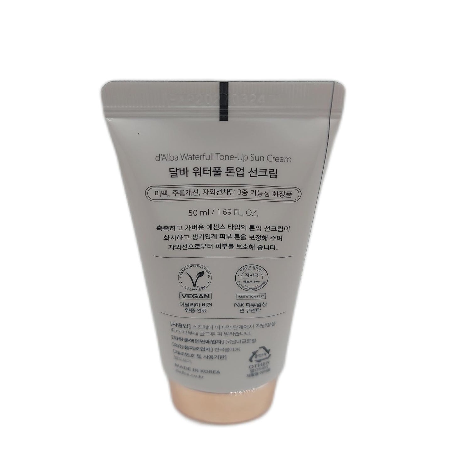 d Alba Sonnenschutz Gesichtspflege Waterfull SPF50 PA50 Italienischer Weißer Trüff