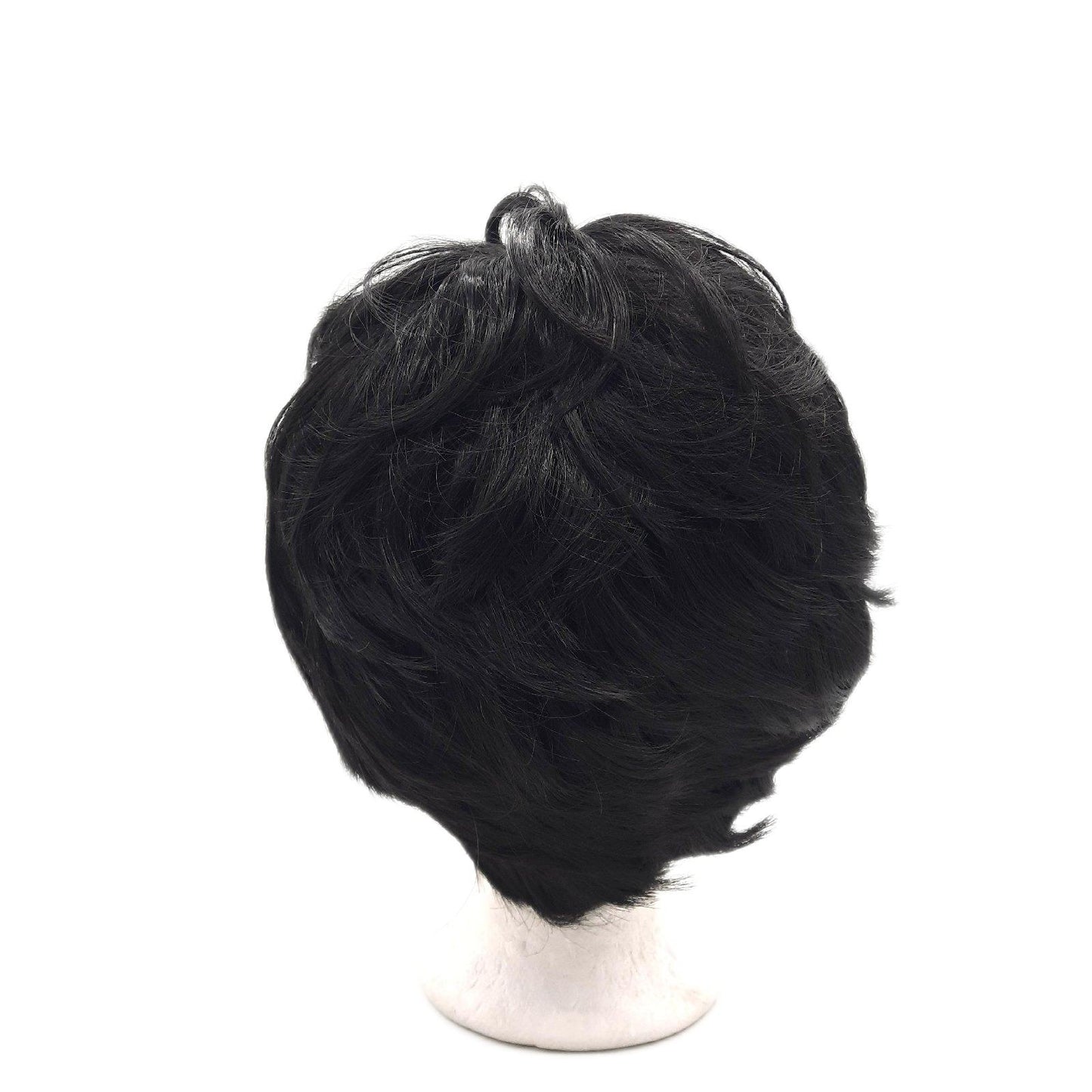 Echthaarperücken Damenmode Haarteile kurze schwarze Perücke natürlich stylisch elegant