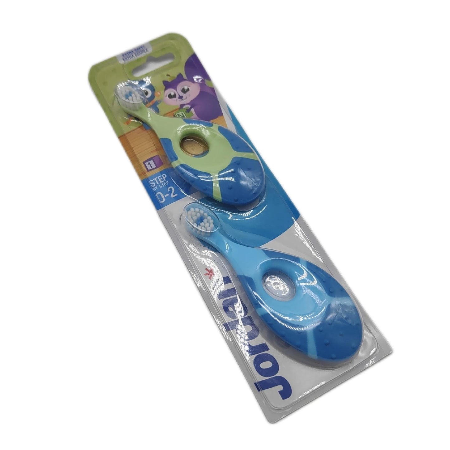 Jordan* Step 1 Kinderzahnbürste Zahnbürste für Kinder im Alter von 0-2 Jahren