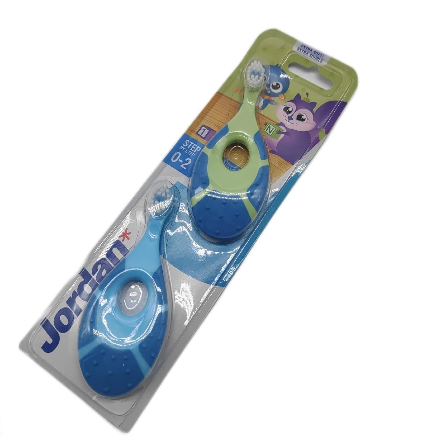 Jordan* Step 1 Kinderzahnbürste Zahnbürste für Kinder im Alter von 0-2 Jahren