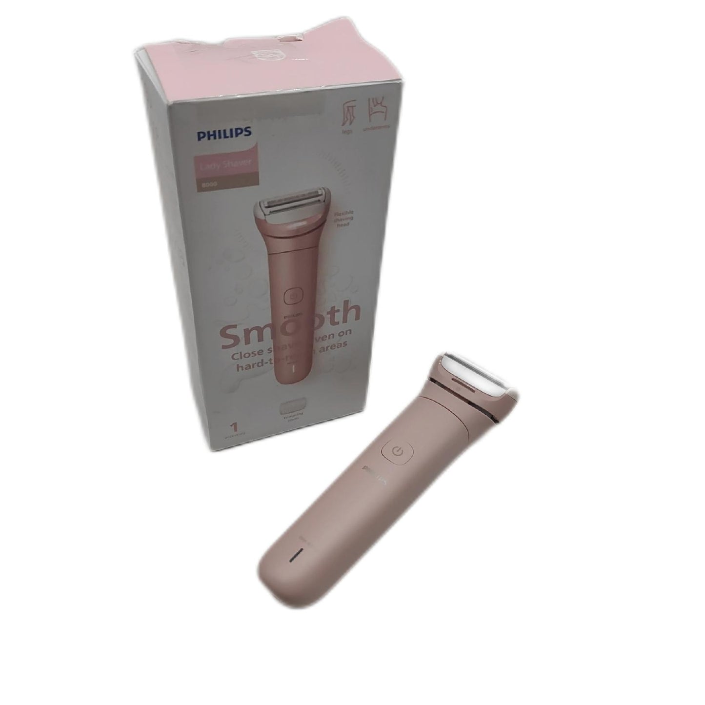 Philips Lady Shaver Damenrasierer Körperpflege Series 8000 Kabelloser Nass und Tro