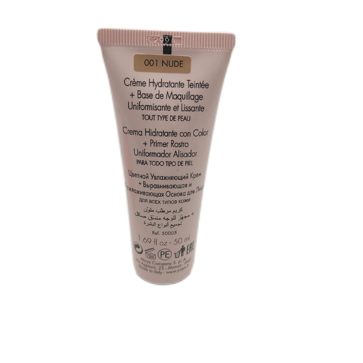 Pupa BB Cream Primer Make up PUP00187 Damen Nude LSF 20 natürliche Ausstra