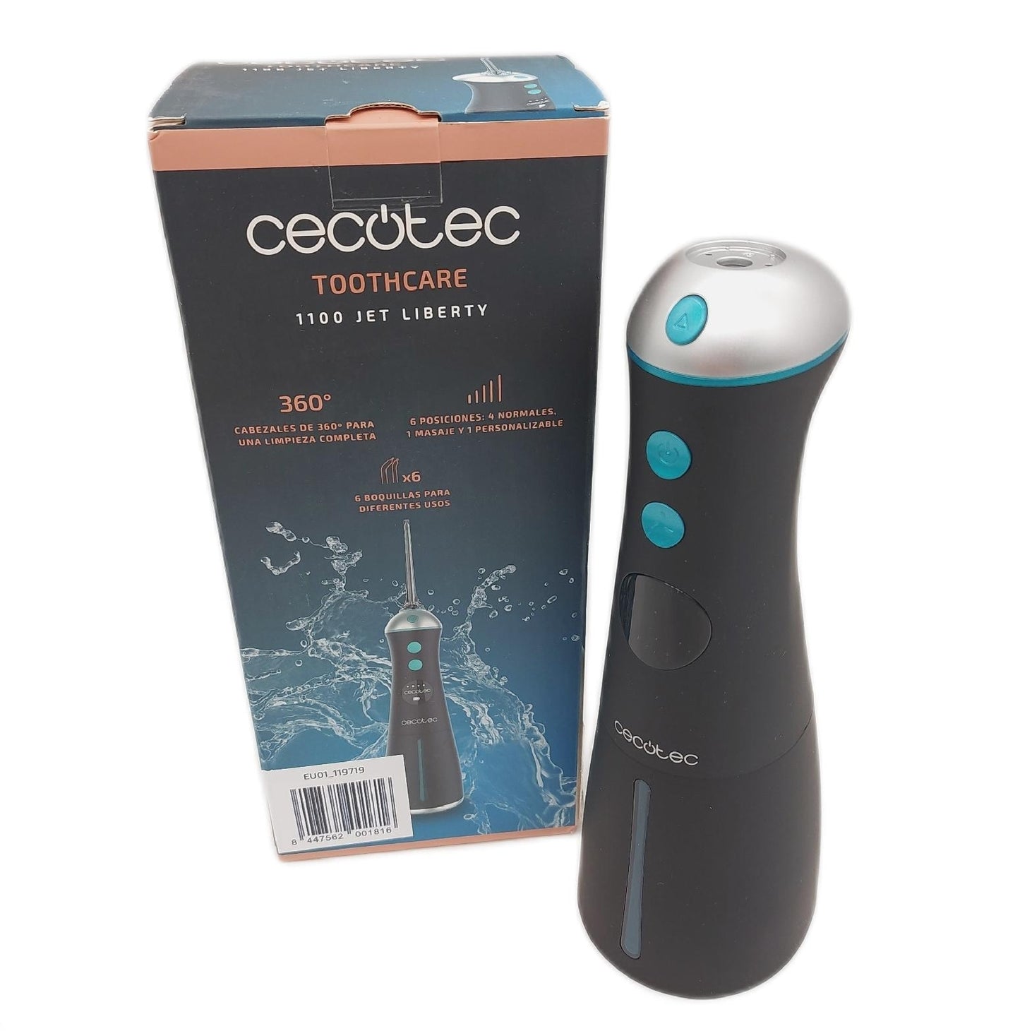 Cecotec Kompakte und leichte Reise-Munddusche ToothCare 1100 Jet Clean Oral","ES