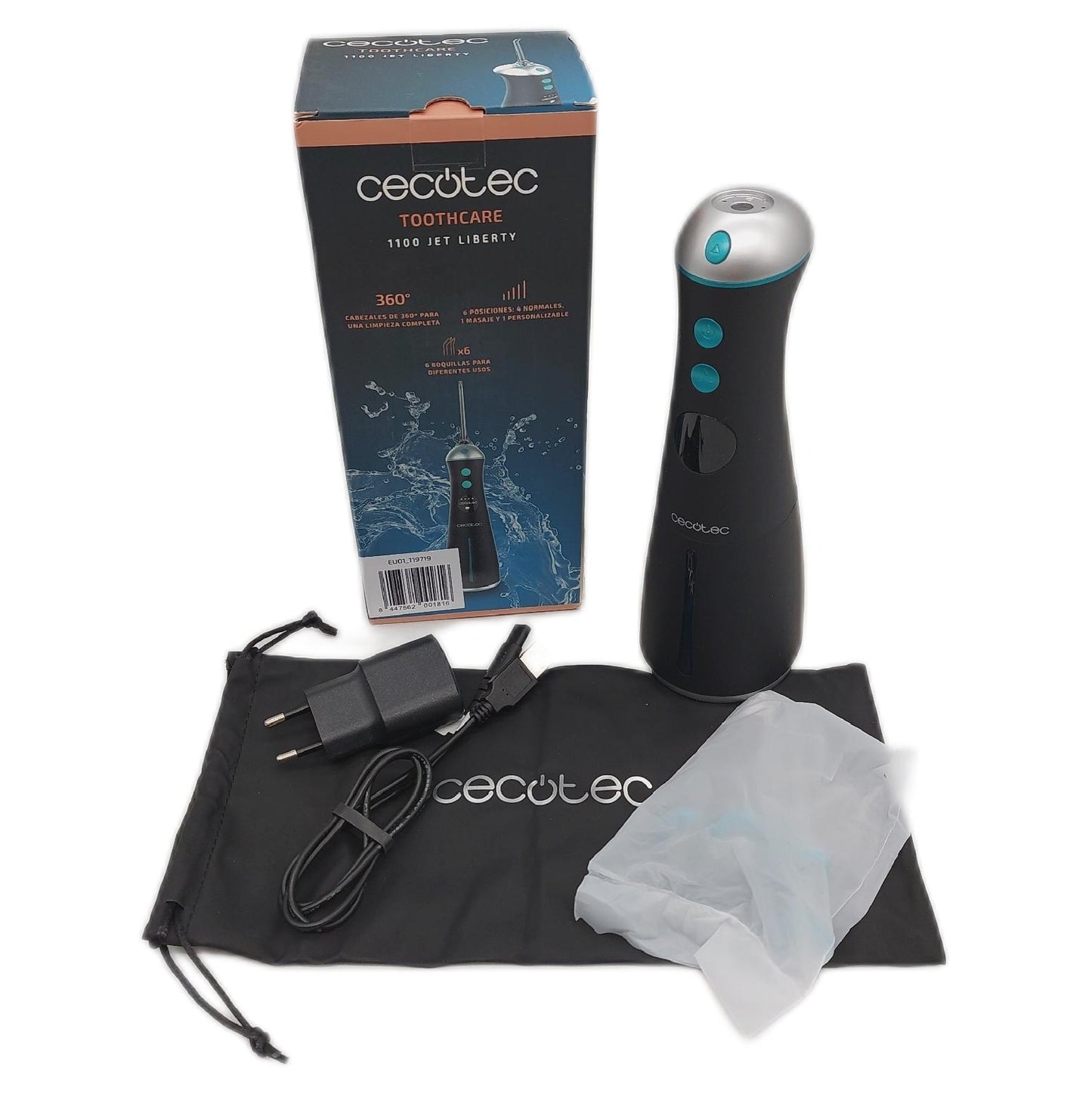 Cecotec Kompakte und leichte Reise-Munddusche ToothCare 1100 Jet Clean Oral","ES