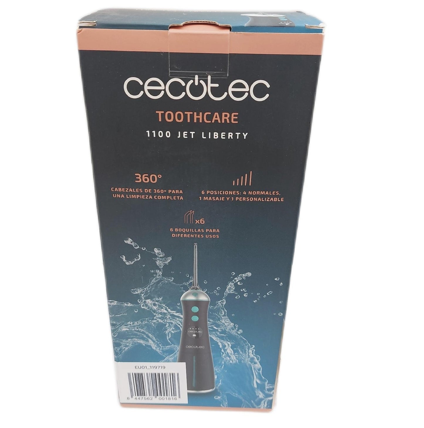 Cecotec Kompakte und leichte Reise-Munddusche ToothCare 1100 Jet Clean Oral","ES