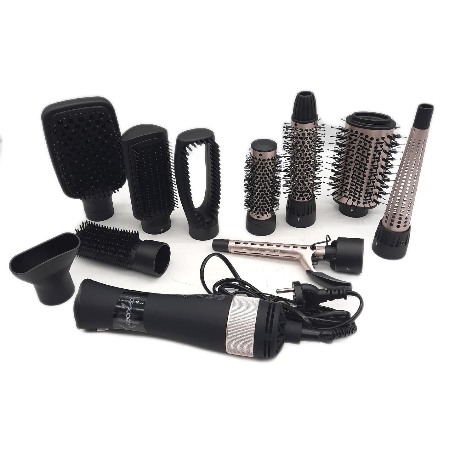 Cecotec 3-in-1 Haartrockner Bamba CeramicCare 3in1 Styler, 1200W, Glättet, Wellt, verleiht Volumen und Trocknet das Haar, 10 austauschbare Köpfe, 3 Temp, 2 Geschwindigkeiten, Keramikbeschichtung