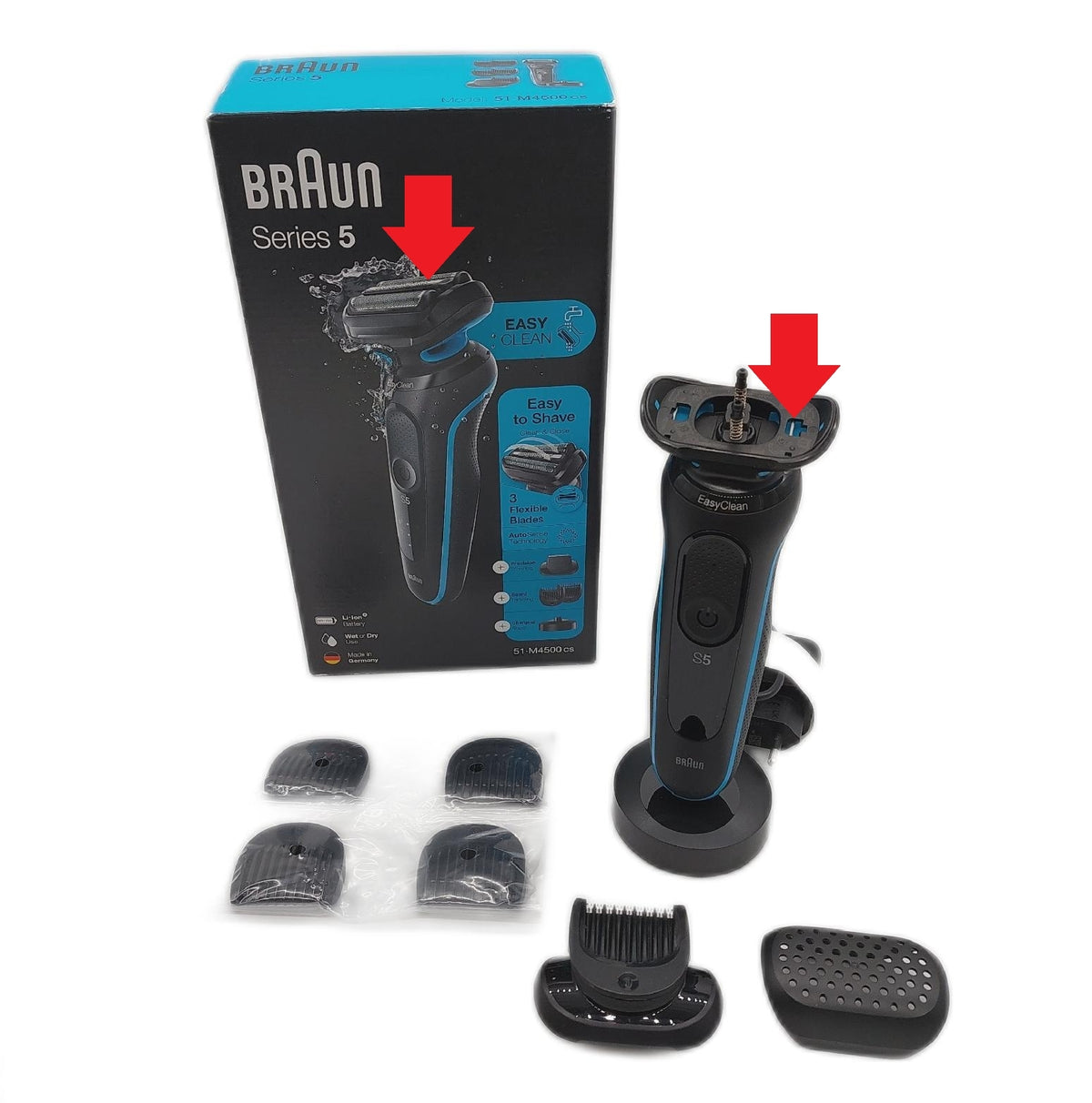 Braun Series 5 Rasierer Herren Elektrisch EasyClick Trimmer Scherkopf fehlt