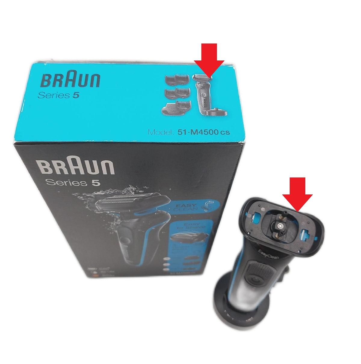 Braun Series 5 Rasierer Herren Elektrisch EasyClick Trimmer Scherkopf fehlt