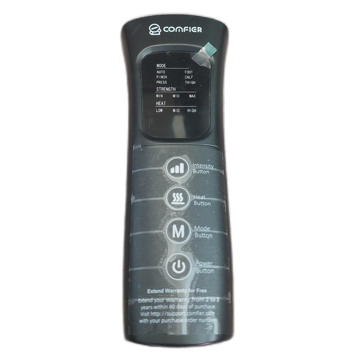 Comfier Beinmassagegerät mit Wärme und Kompression 3 in 1 Fuß und Beinmassagegerät 6 Modi 3 Intensitätsstufen