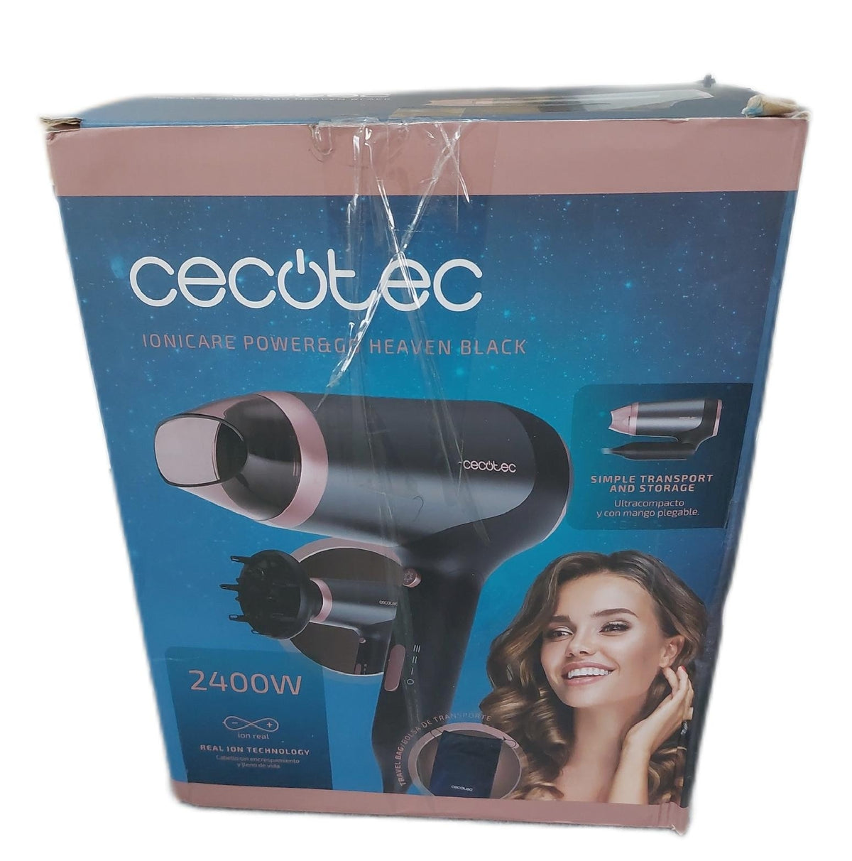 Cecotec Haartrockner IoniCare Power&Travel 2400 W Schwarz DC Motor Ionentechnologie