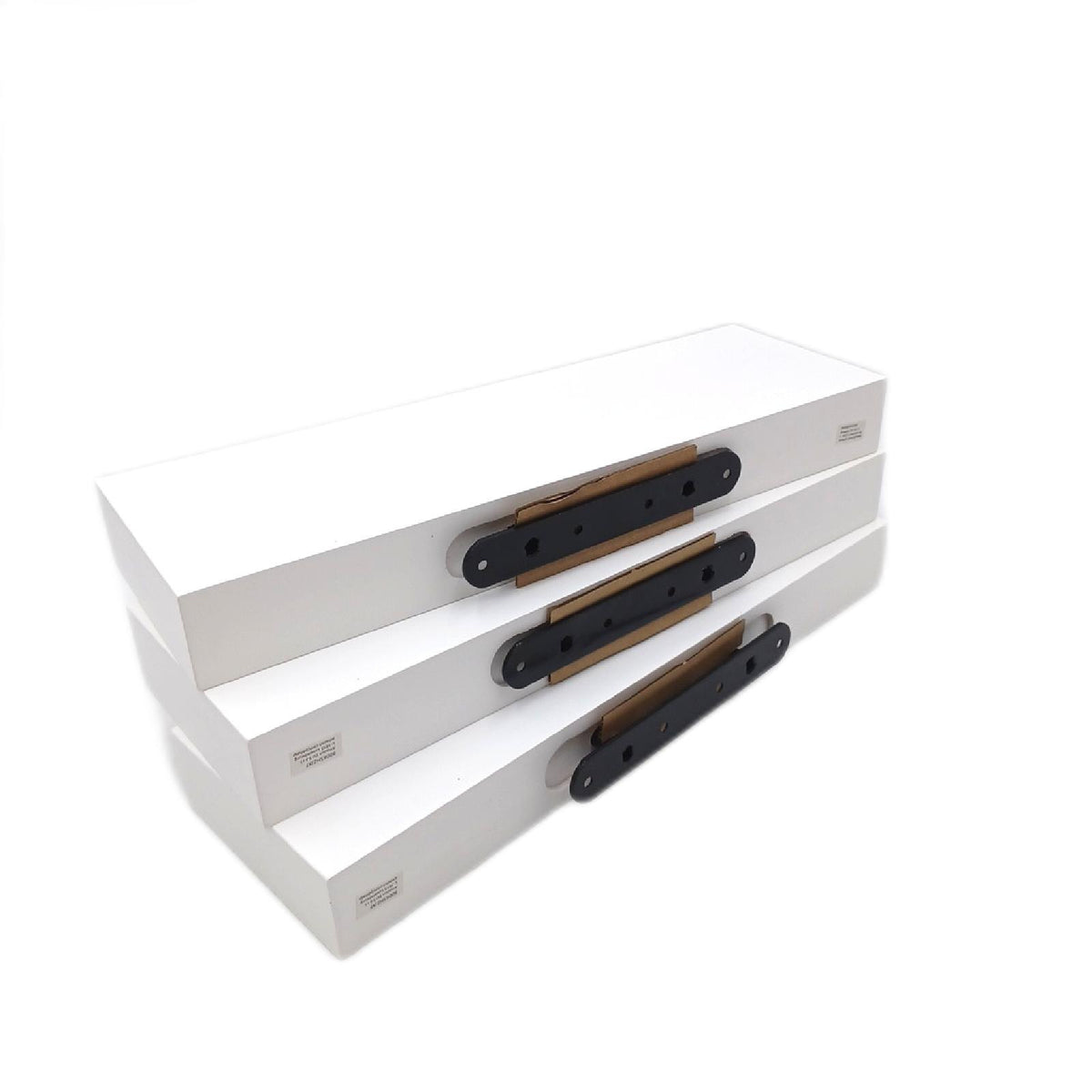 Amazon Basics Basics Wandregale aus Holz 3er Pack Weiß 40 x 13 x 4,5 cm schwebend
