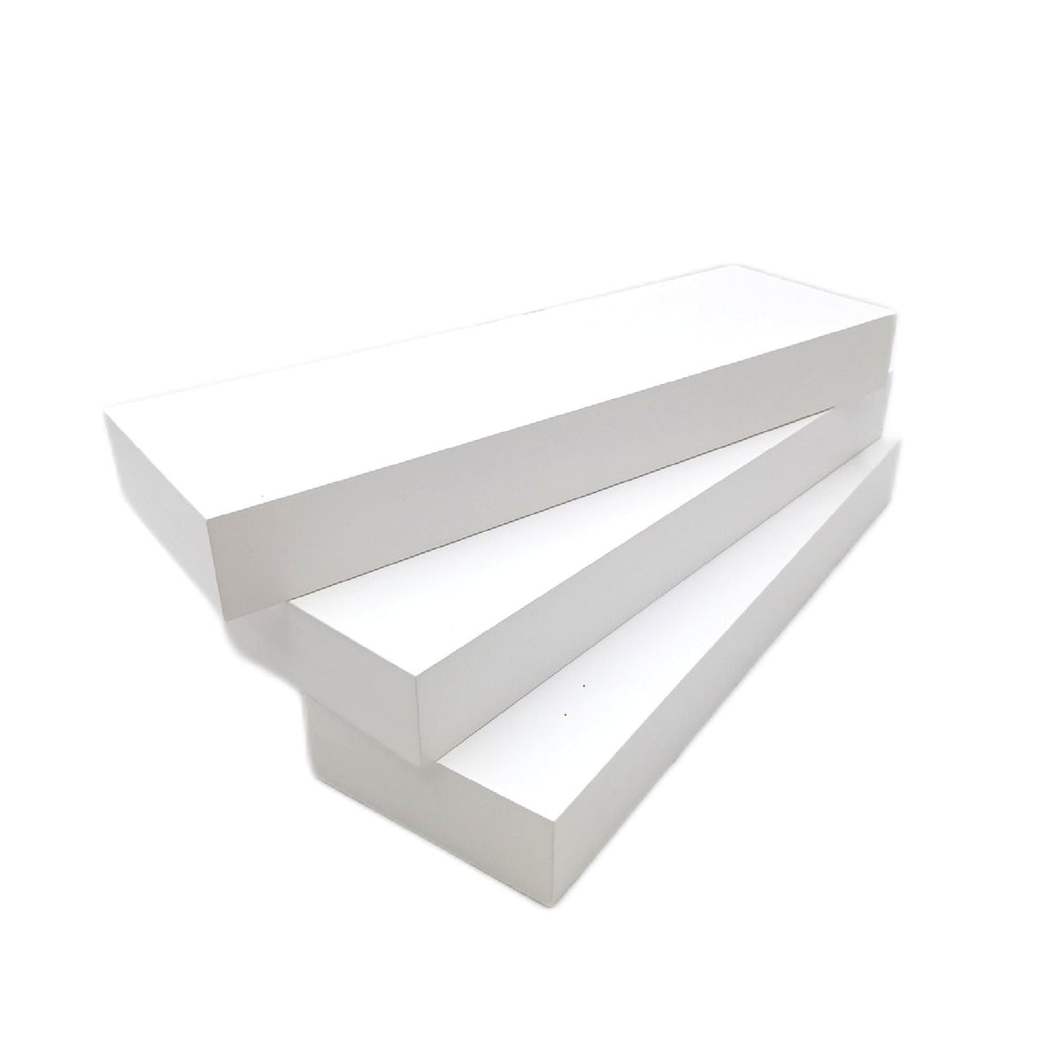Amazon Basics Basics Wandregale aus Holz 3er Pack Weiß 40 x 13 x 4,5 cm schwebend