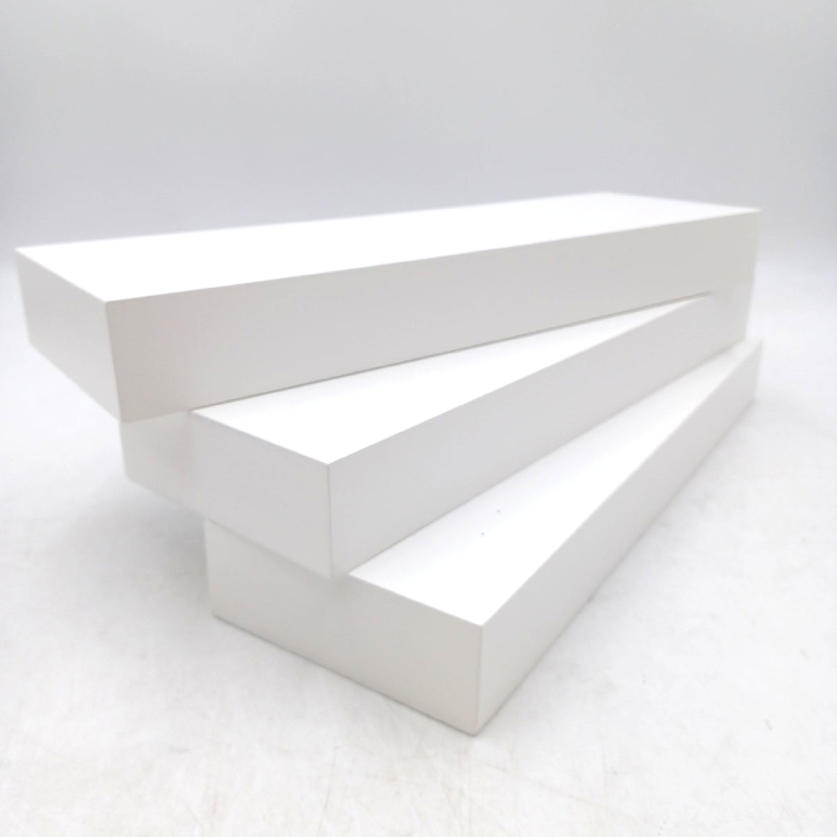 Amazon Basics Basics Wandregale aus Holz 3er Pack Weiß 40 x 13 x 4,5 cm schwebend